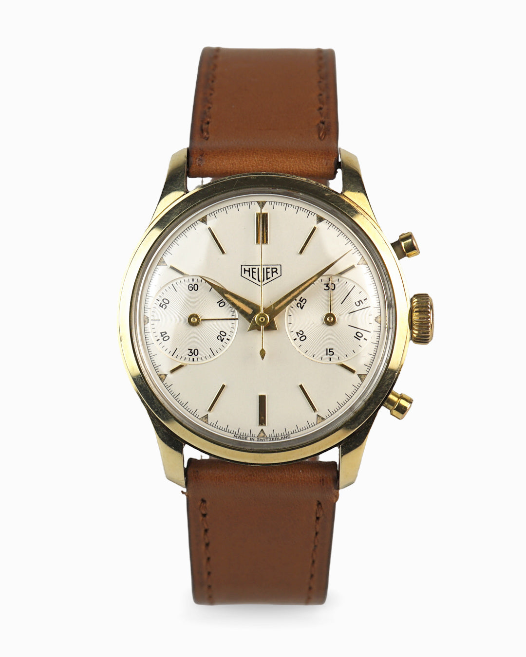 Heuer Pre-Carrera reference 3645 — Gold-filled case, near mint condition