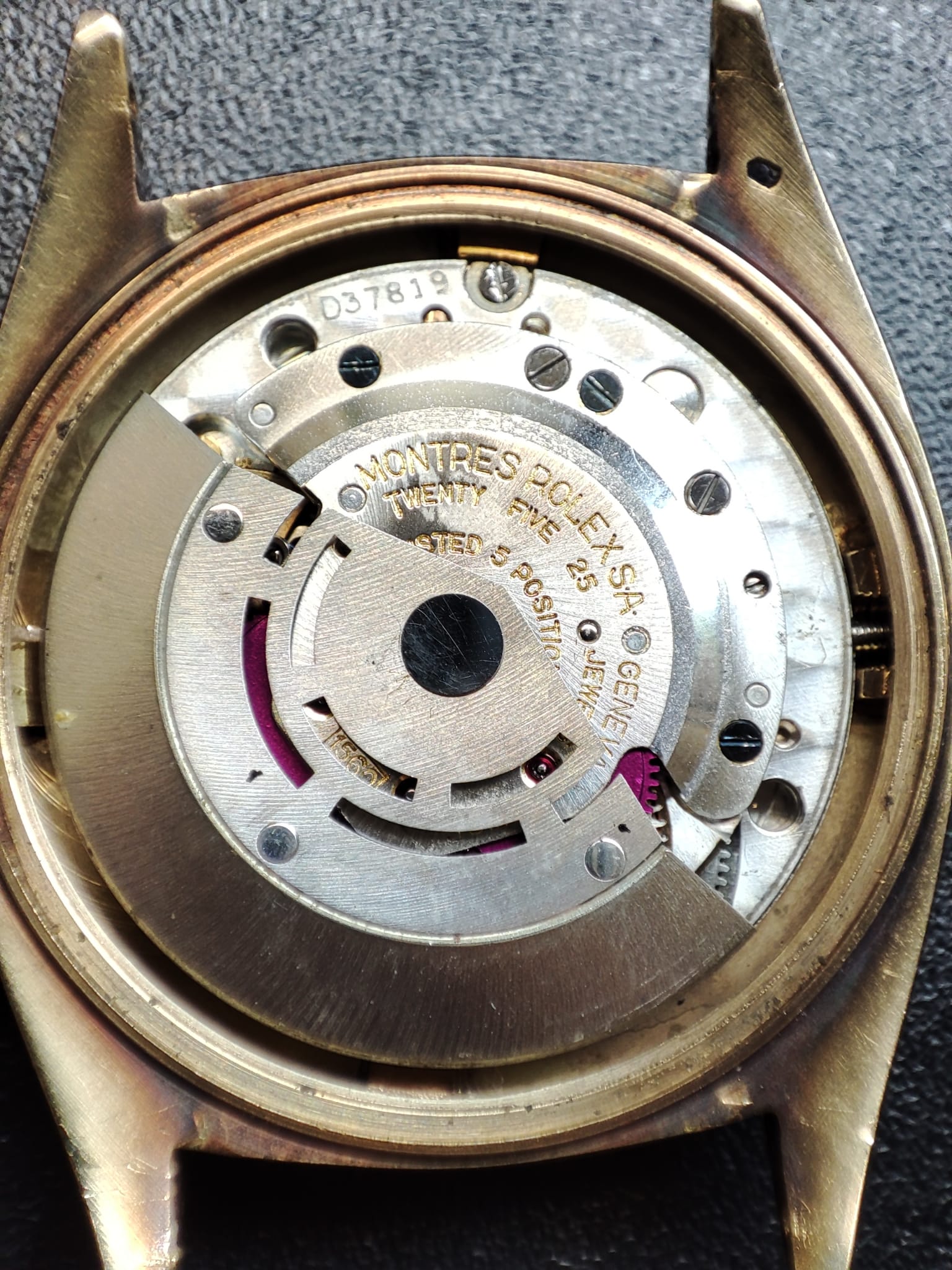 1961 Rolex Oyster Perpetual Datejust 1601 Open Leaf Hands