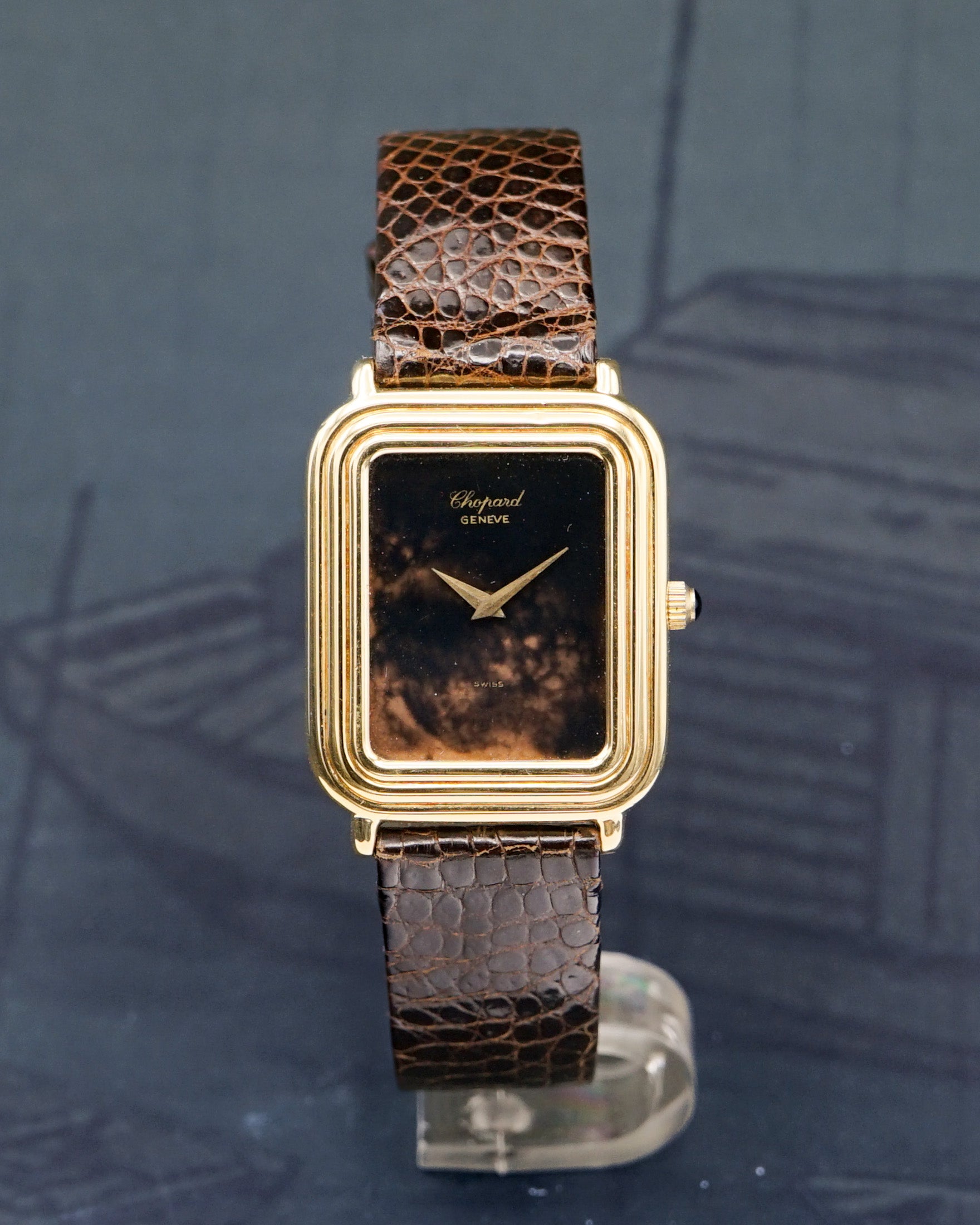 1970s Chopard dress watch ref. 2036 with rare obsidian dial