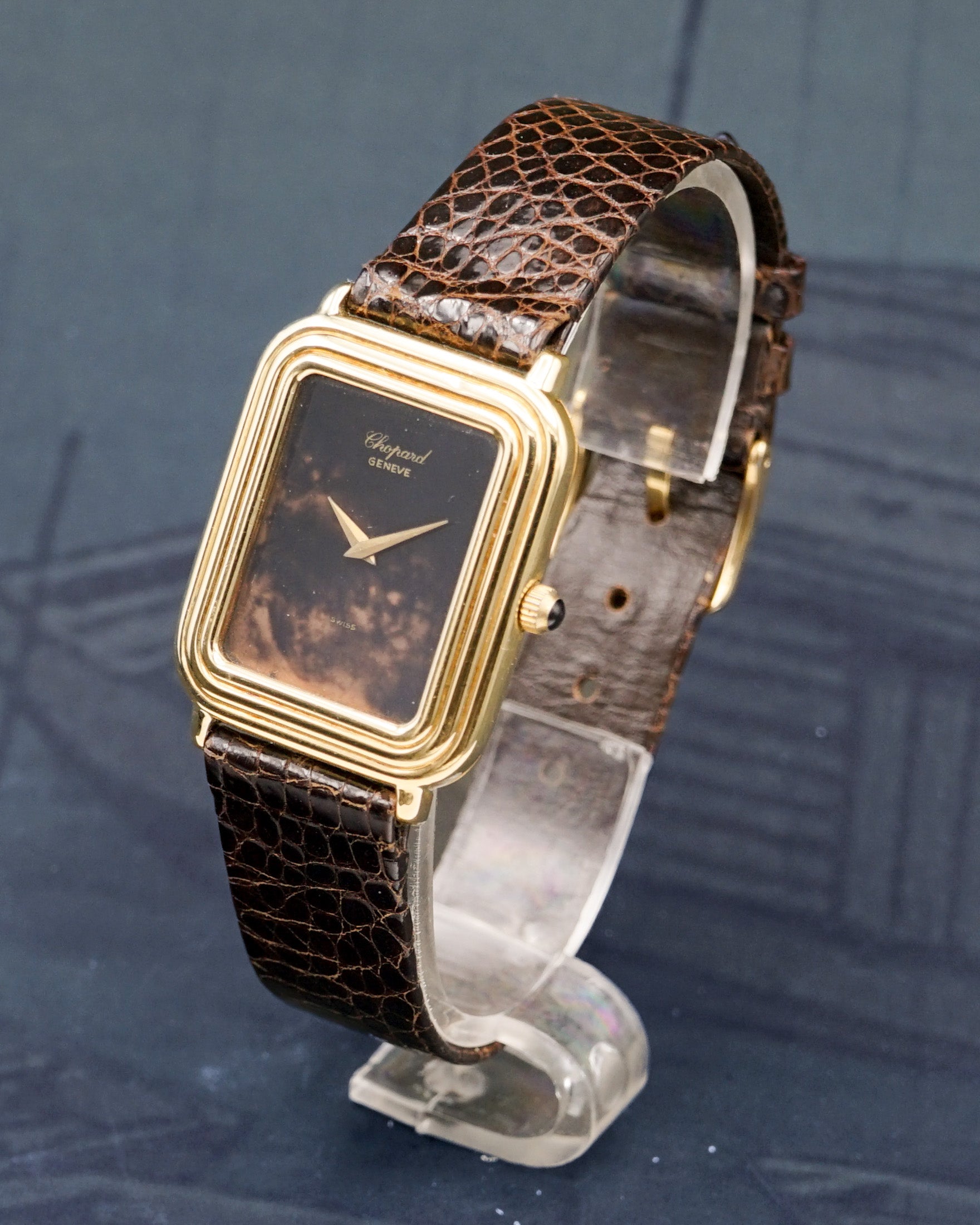 1970s Chopard dress watch ref. 2036 with rare obsidian dial