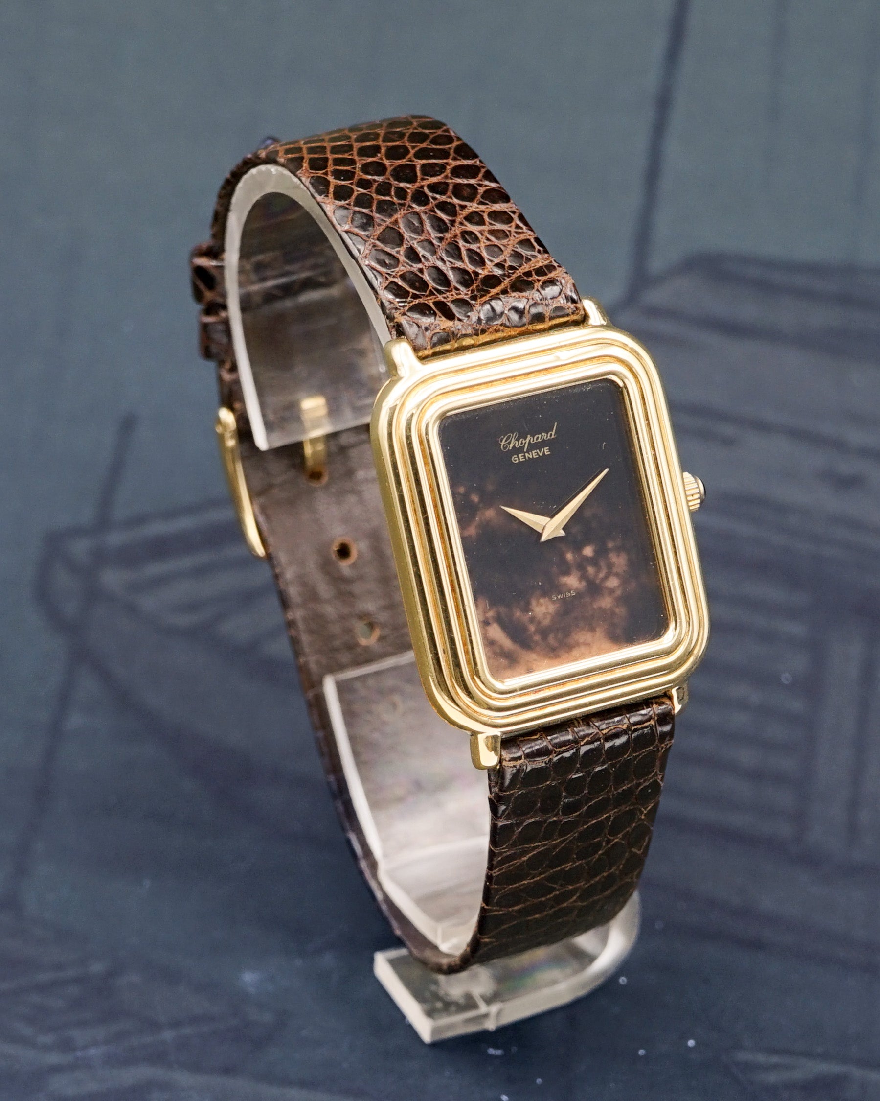 1970s Chopard dress watch ref. 2036 with rare obsidian dial