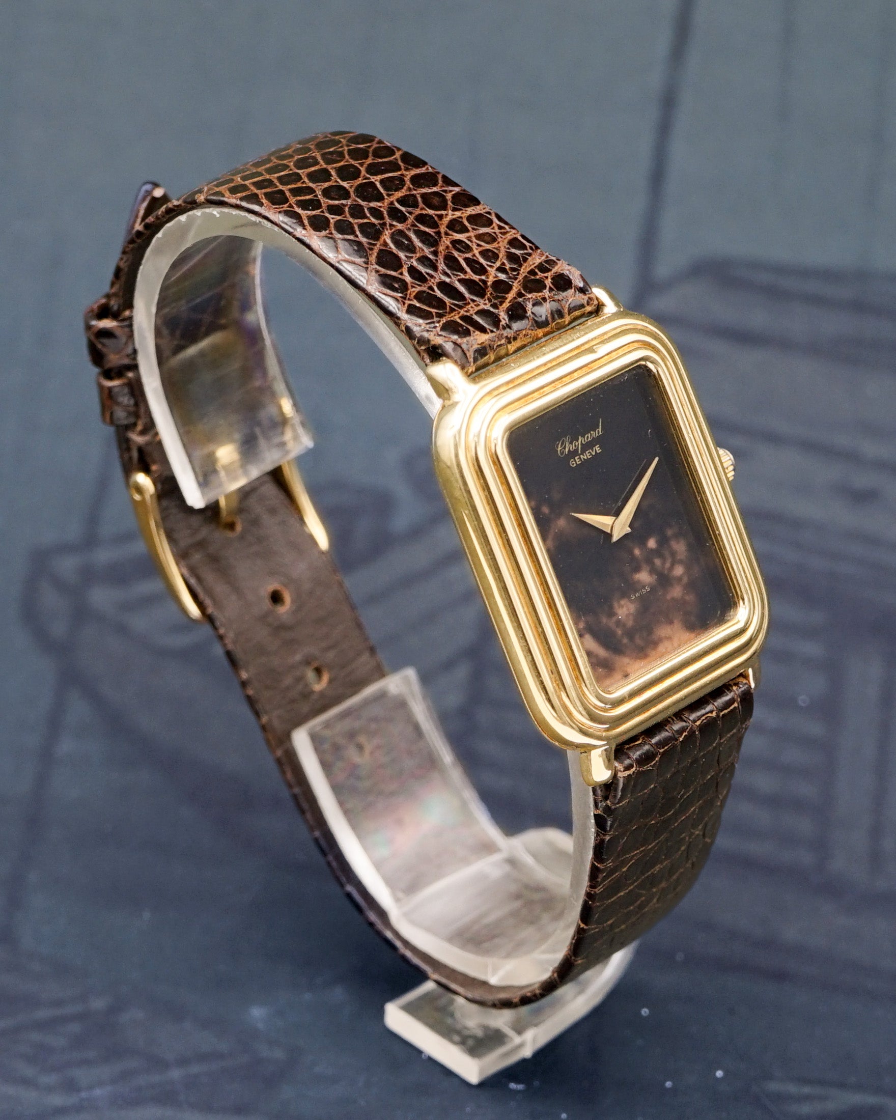 1970s Chopard dress watch ref. 2036 with rare obsidian dial