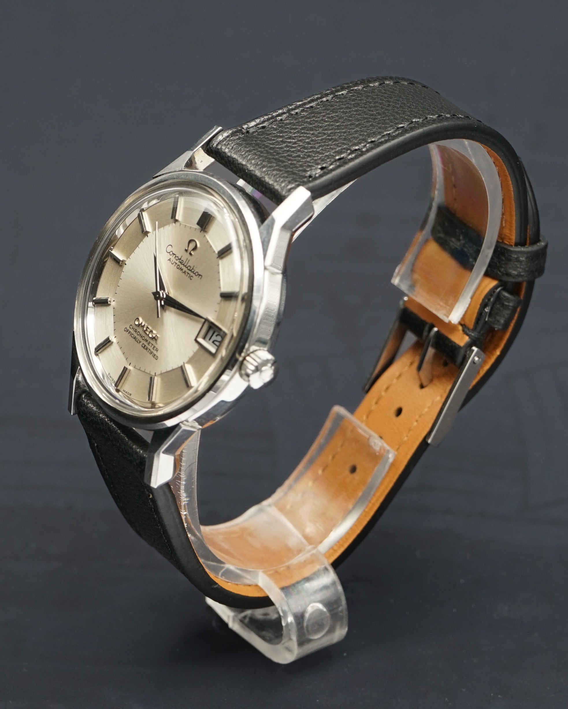 1970s Omega 168.0065 “Japanese” Constellation Pie Pan with papers