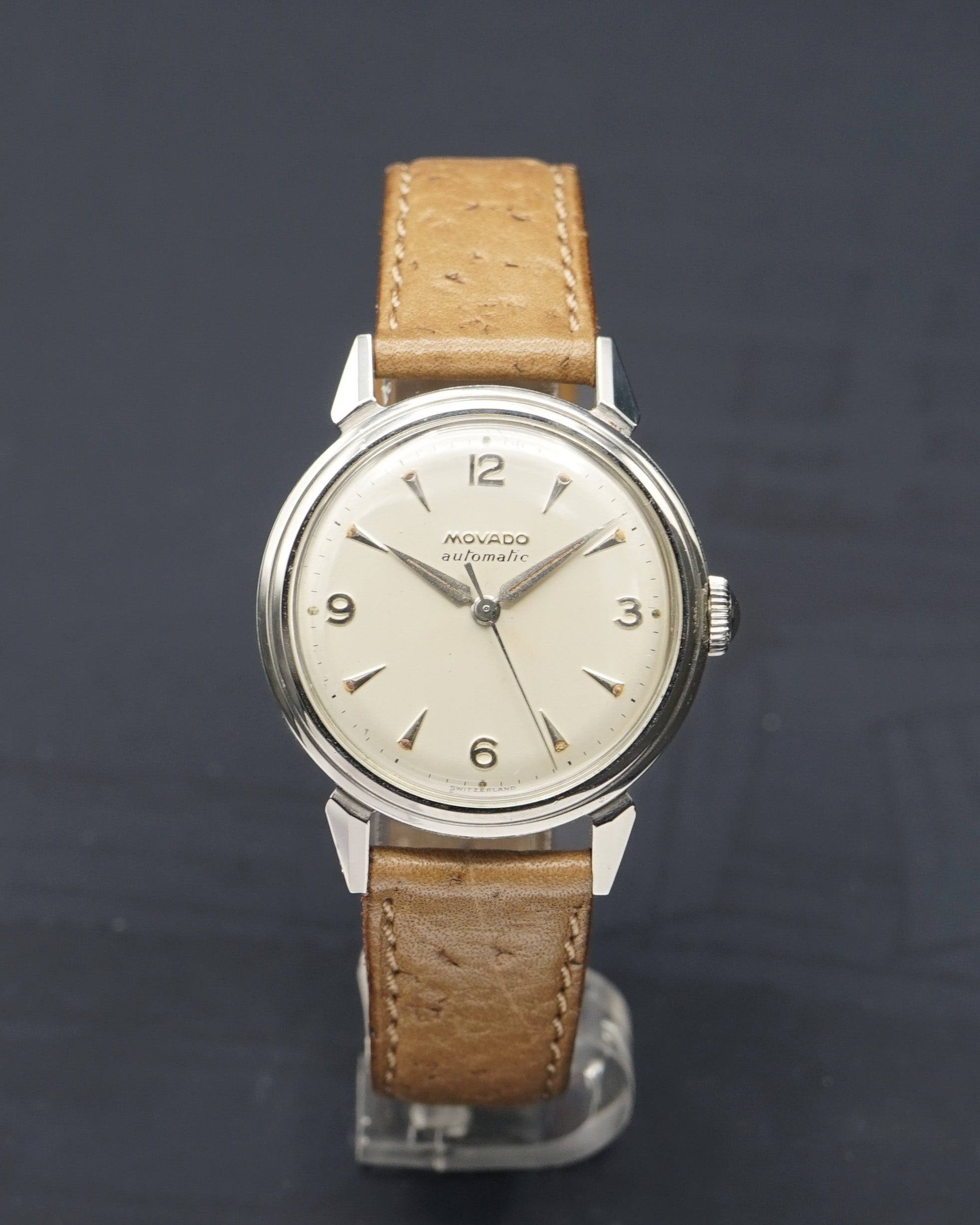 1950s Movado ref. 16151 in stainless steel Borgel case