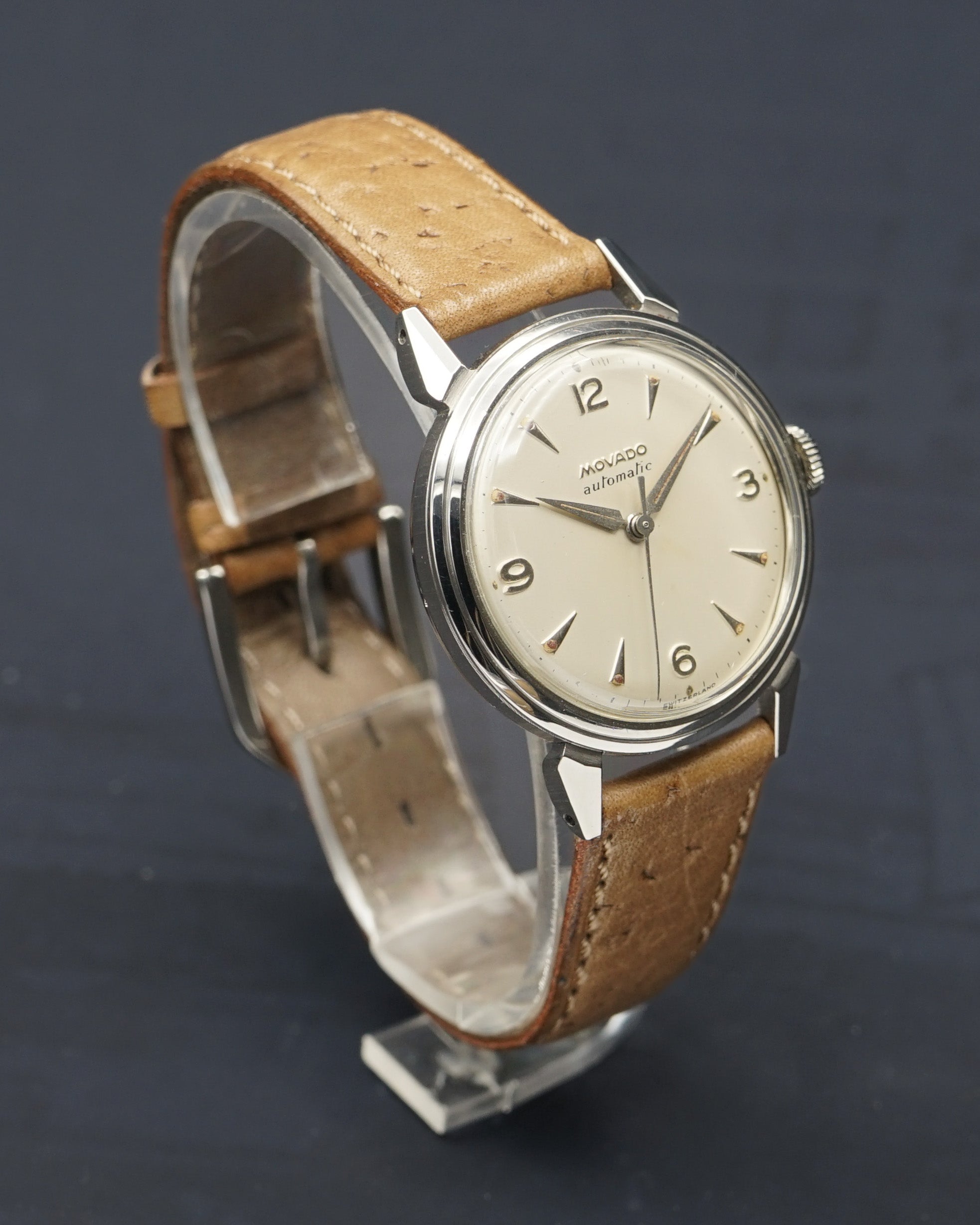 1950s Movado ref. 16151 in stainless steel Borgel case