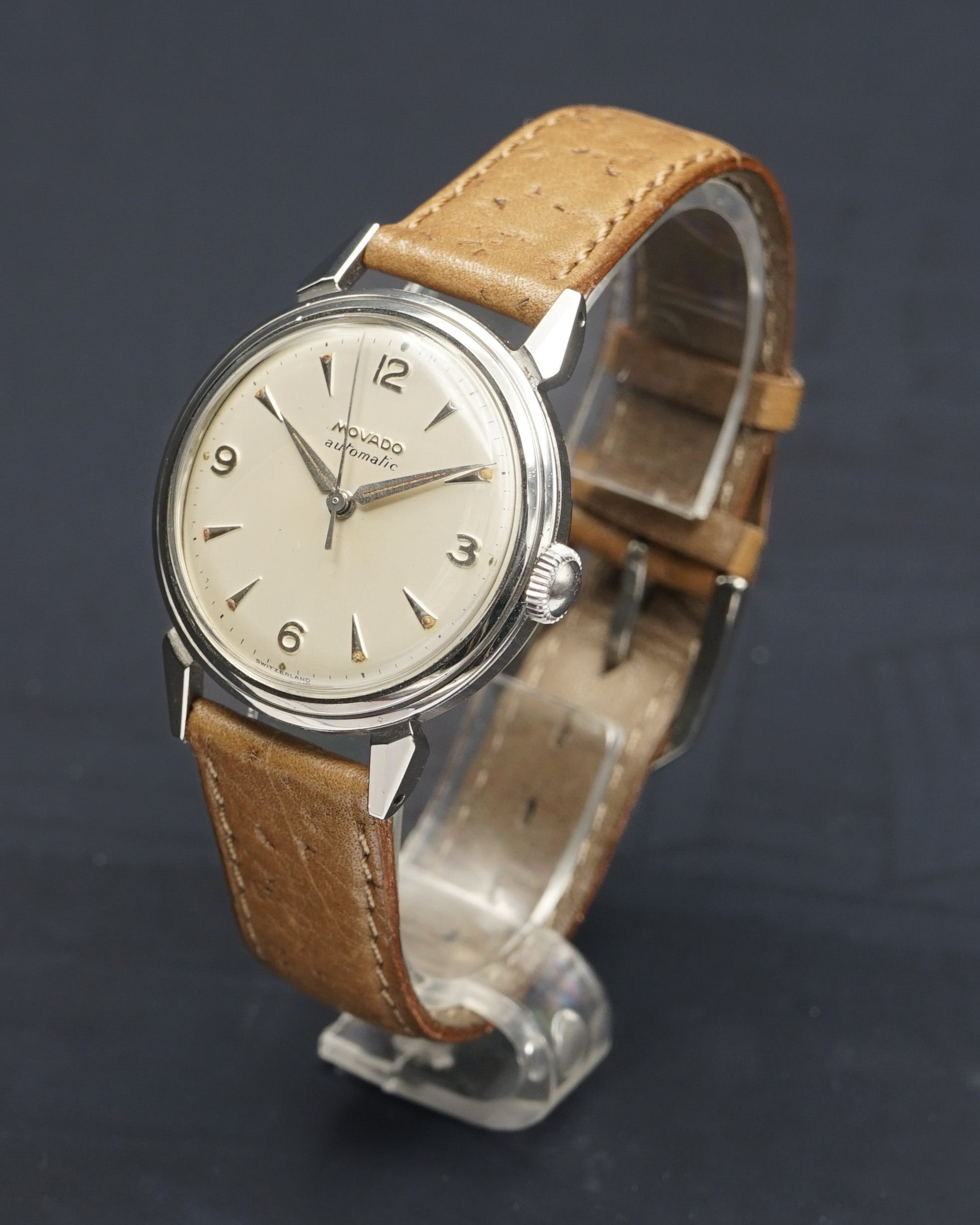 1950s Movado ref. 16151 in stainless steel Borgel case