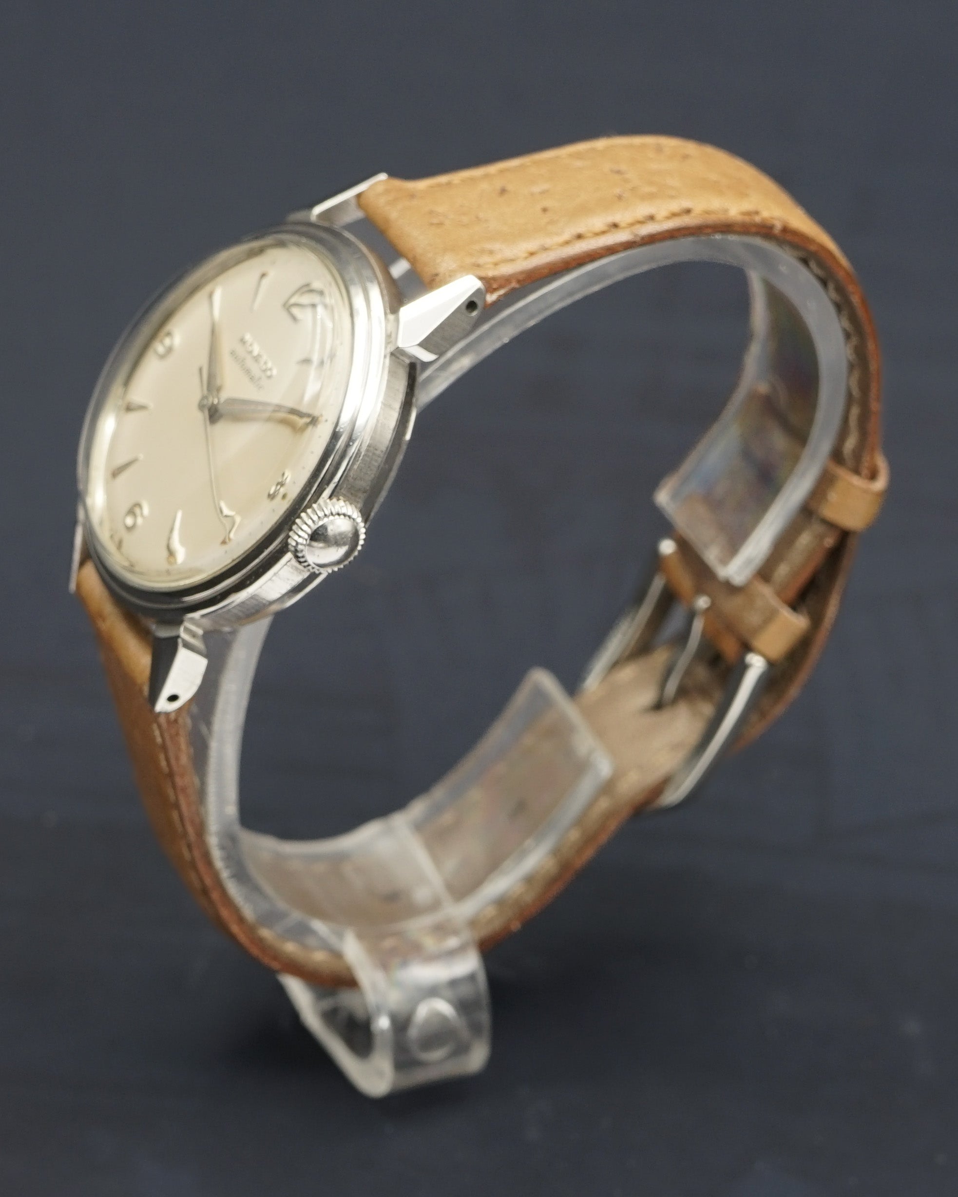 1950s Movado ref. 16151 in stainless steel Borgel case