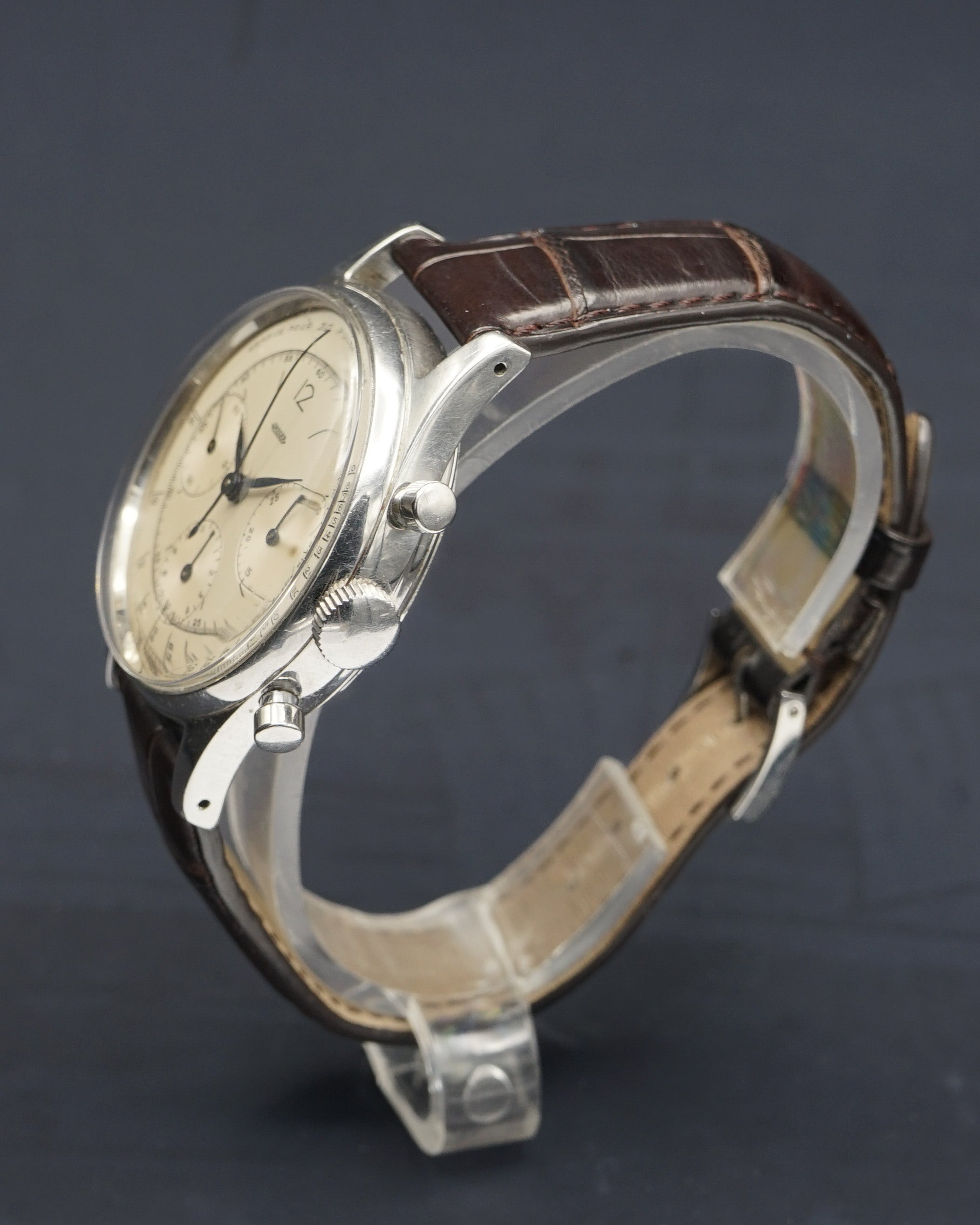 1950s Jaeger pulsometer oversized chronograph ref. 224105