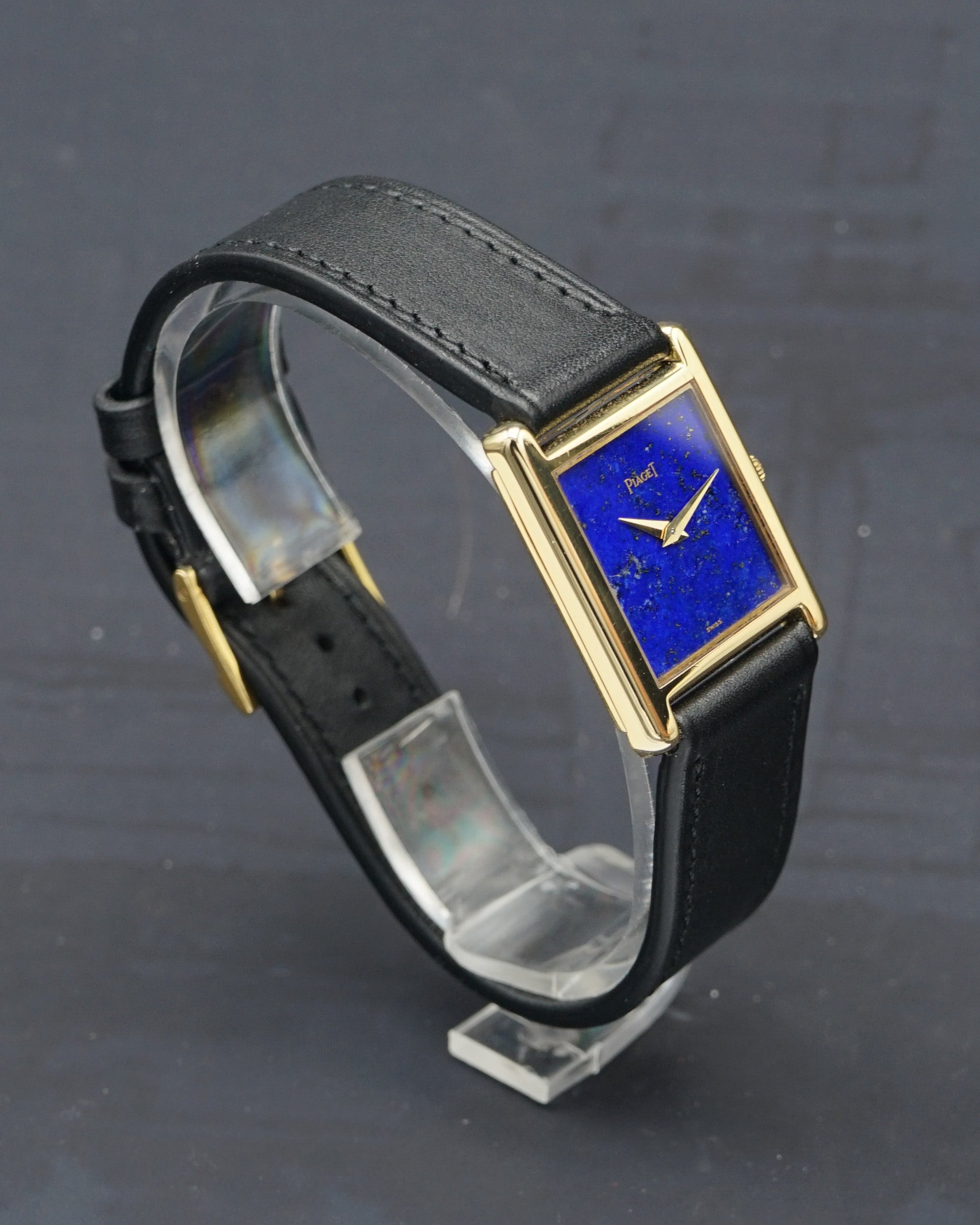 1970s Piaget Tank ref. 90802 with lapis lazuli dial