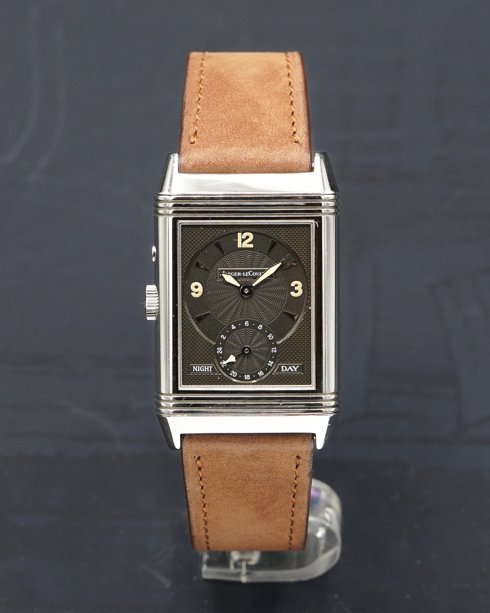 1938 Lecoultre Reverso with glossy black dial