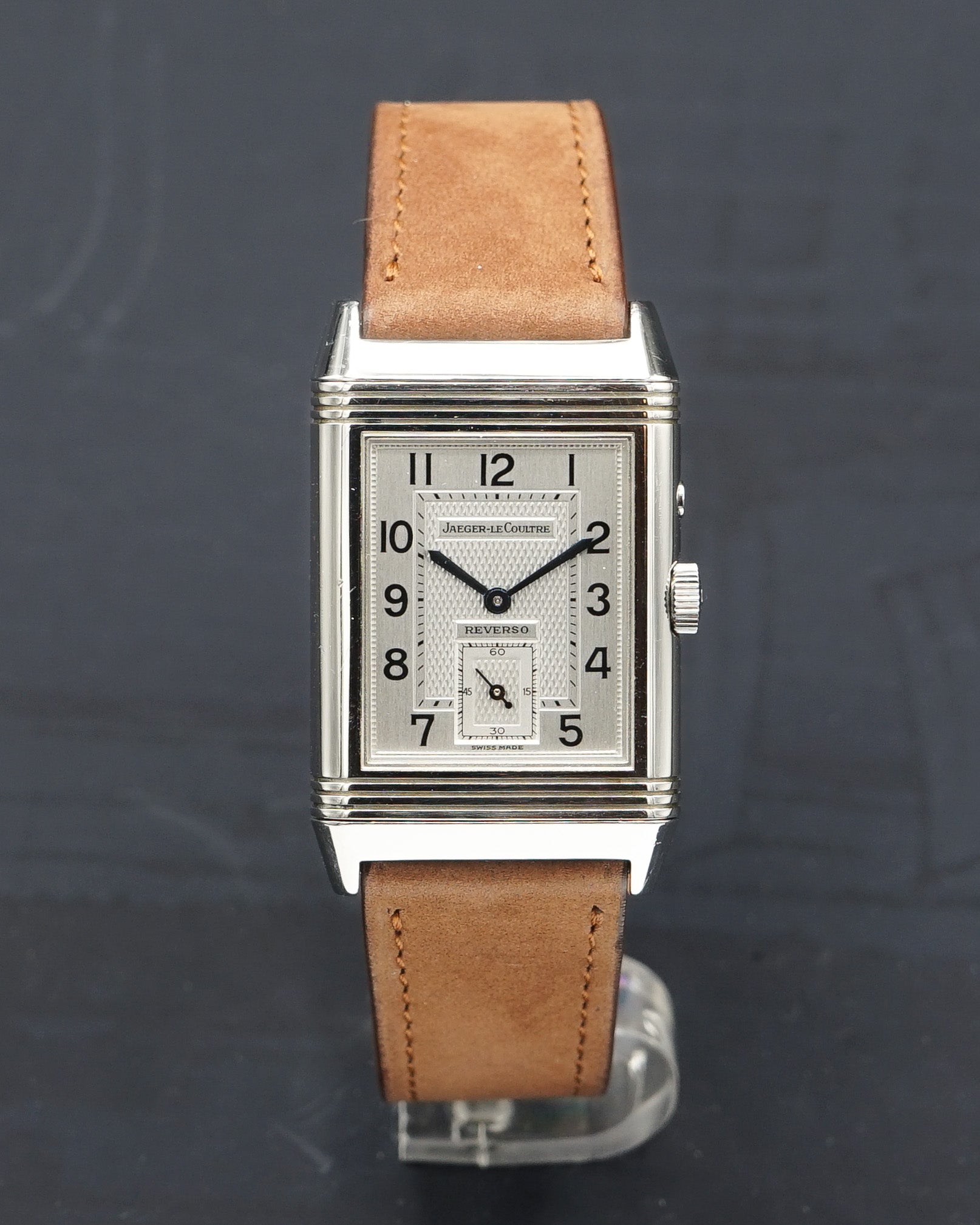 1938 Lecoultre Reverso with glossy black dial