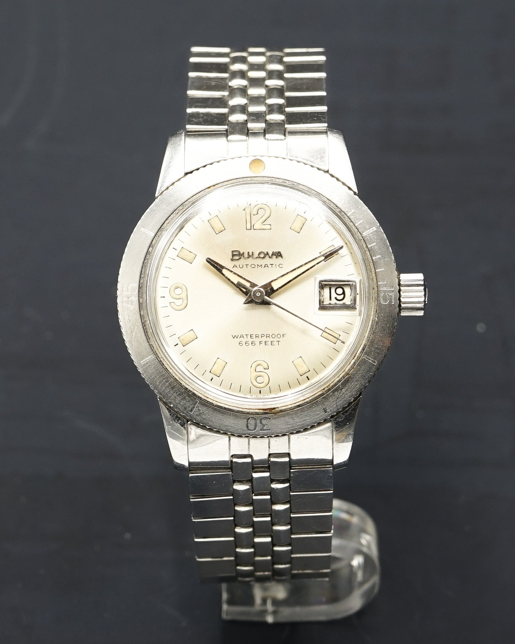 1960s Bulova 666 feet Diver with white dial