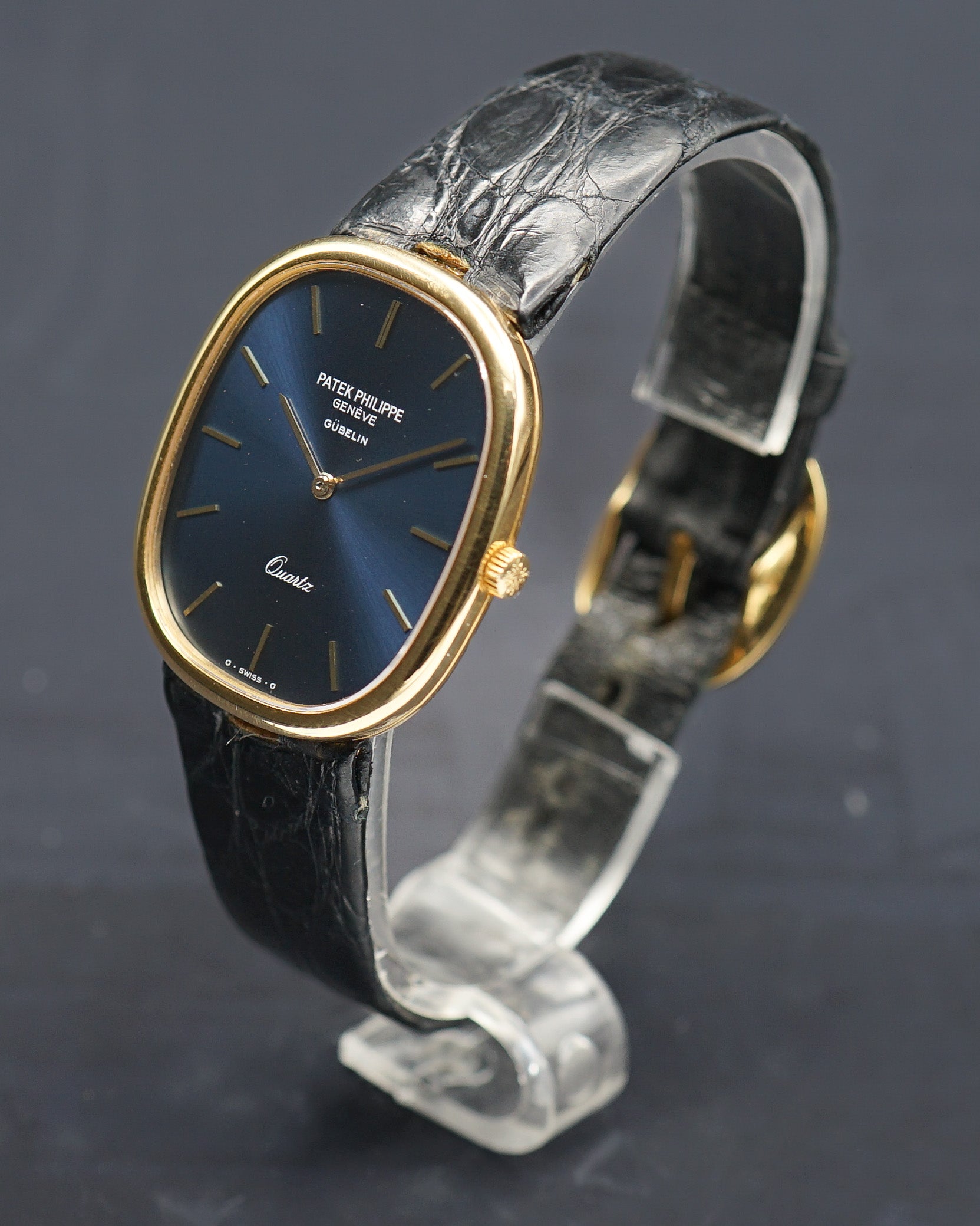 1980s Patek Philippe Golden Ellipse ref. 3838/1 "Jumbo" Gübelin