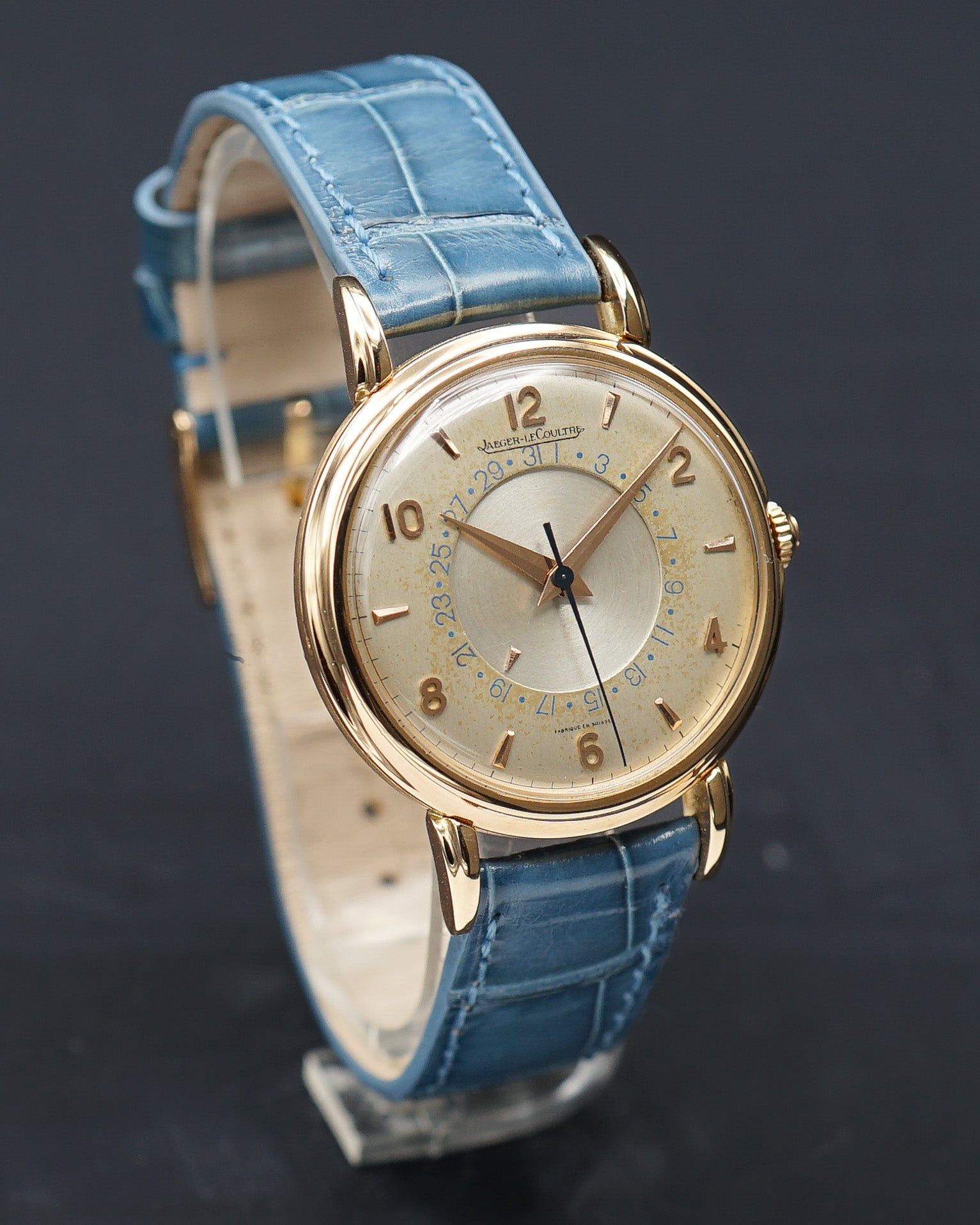 1950s Jaeger-Lecoultre Calendar in rose gold for the French market