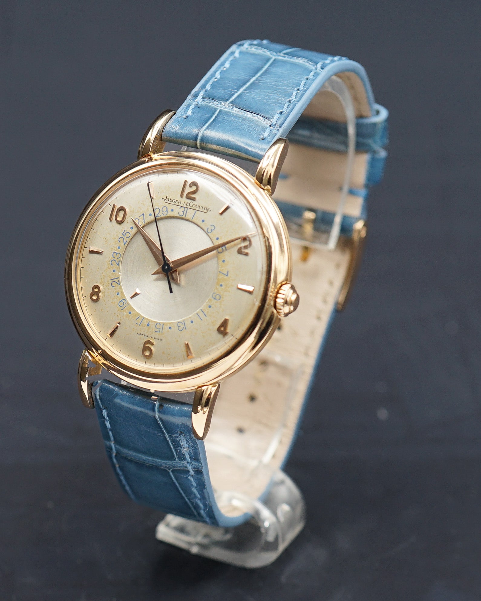 1950s Jaeger-Lecoultre Calendar in rose gold for the French market