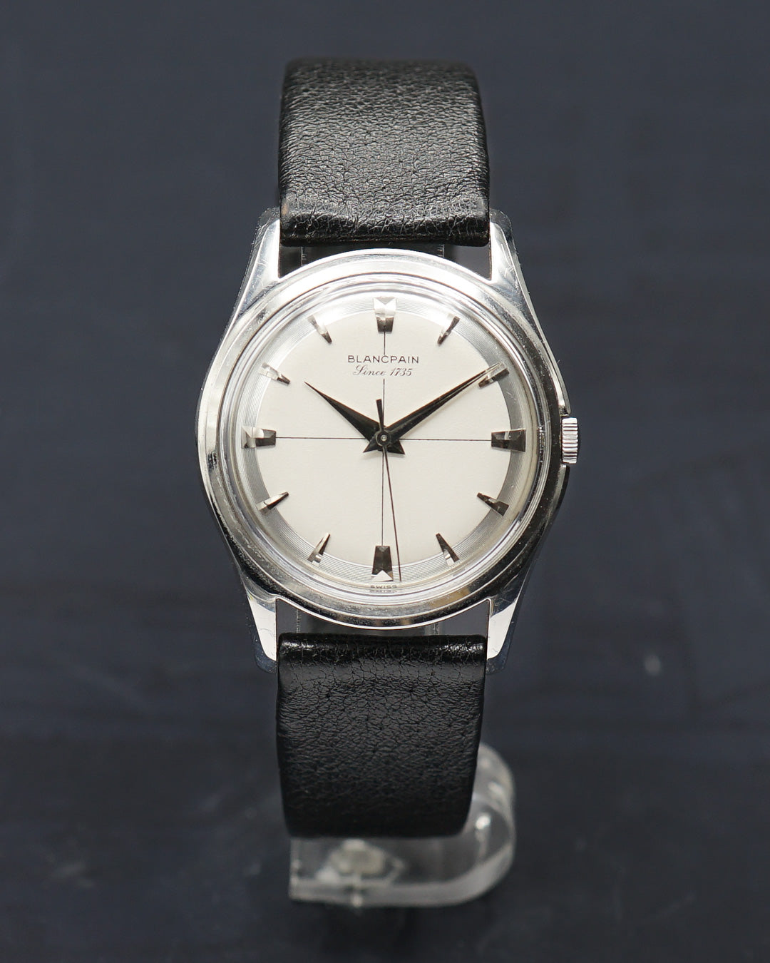 dress watch vintage 1950s Blancpain dress watch in stainless steel with 2-tone dial