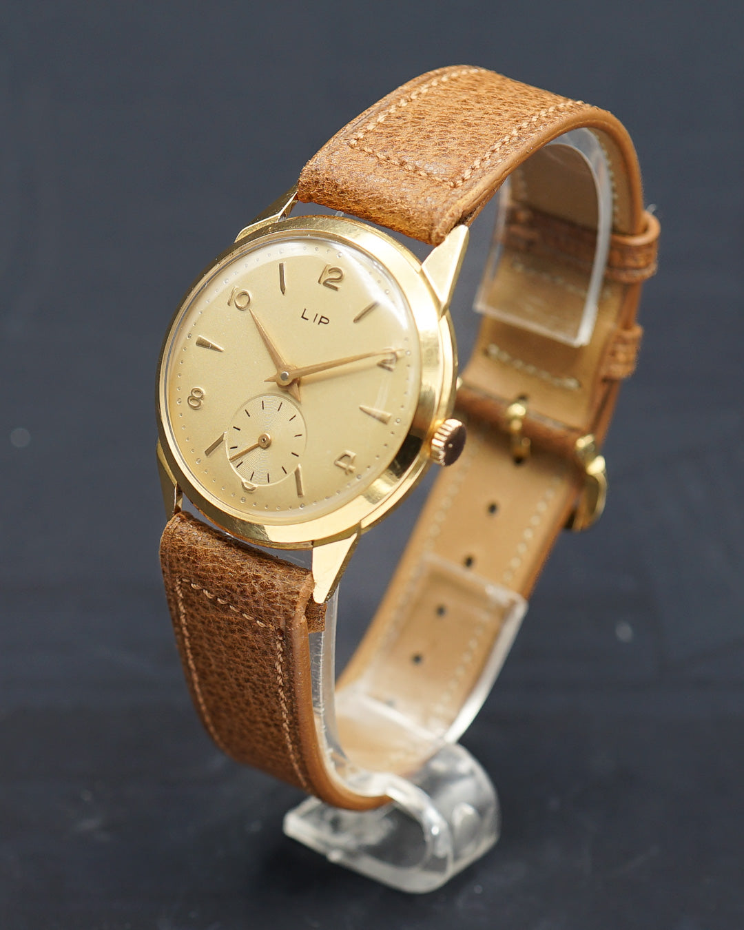 1950s Lip dress watch in 18 karat yellow gold