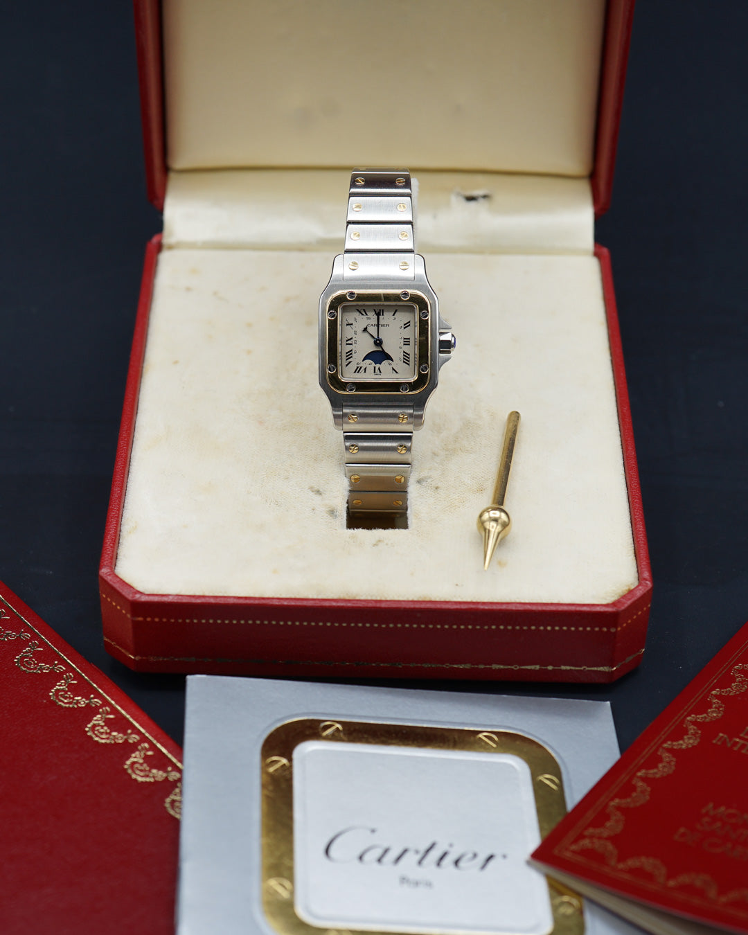 1990s Cartier Santos Galbée moonphase ref. 119902