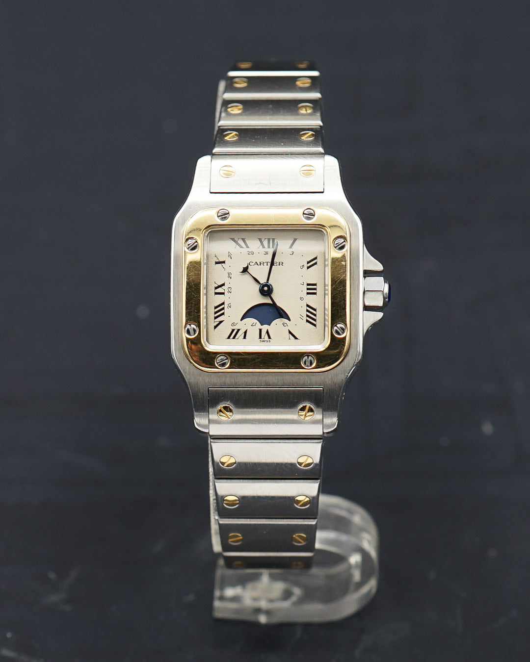1990s Cartier Santos Galbée moonphase ref. 119902