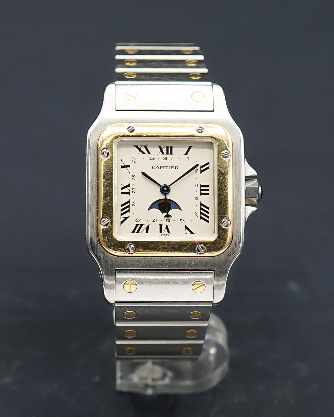 1990s Cartier Santos Galbée moonphase ref. 119901