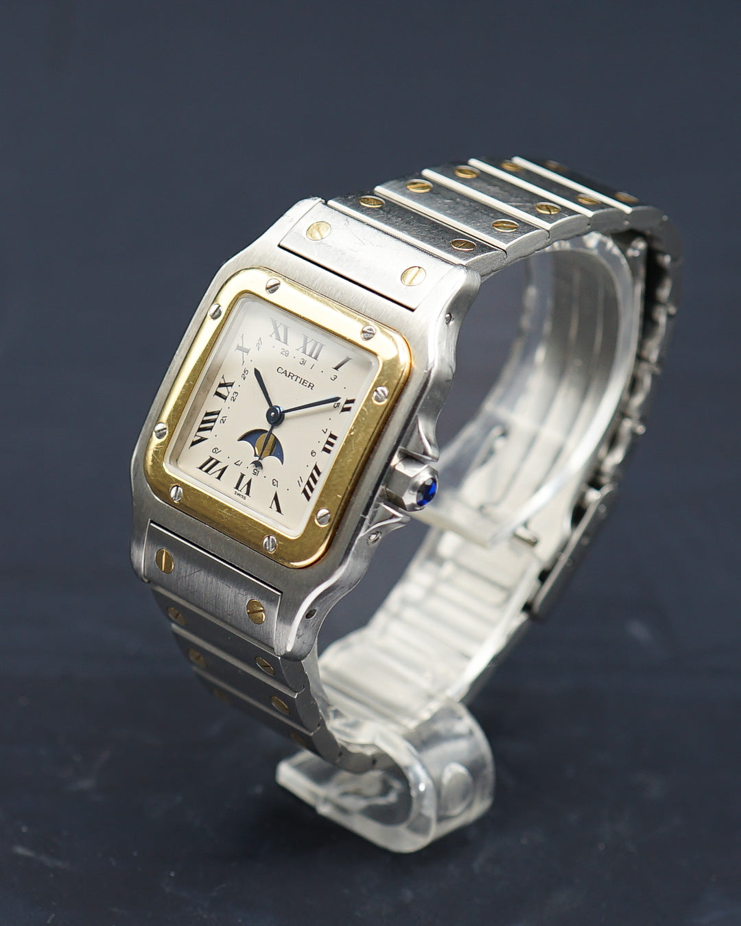 1990s Cartier Santos Galbée moonphase ref. 119901