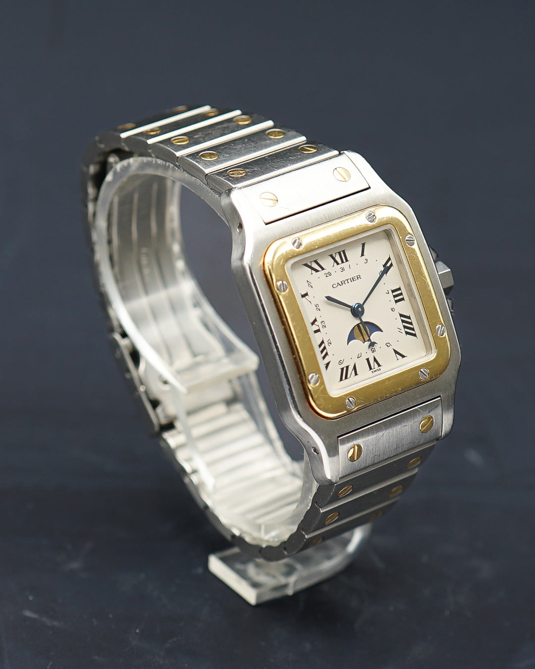 1990s Cartier Santos Galbée moonphase ref. 119901