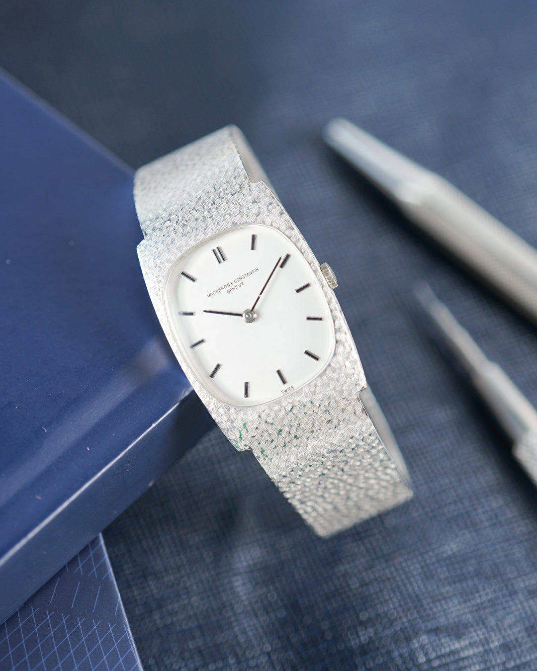 1970s Vacheron Constantin ref. 7813 in white gold with hammered finish