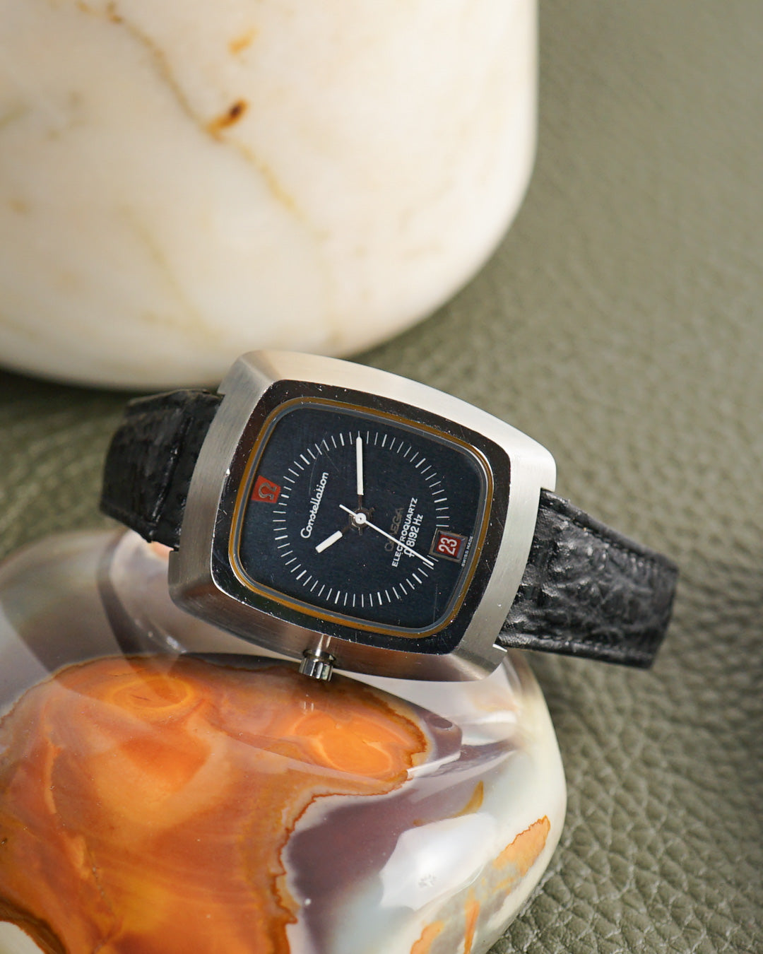 1970s Omega Constellation Electroquartz 196.005 "Beta 21" with original strap