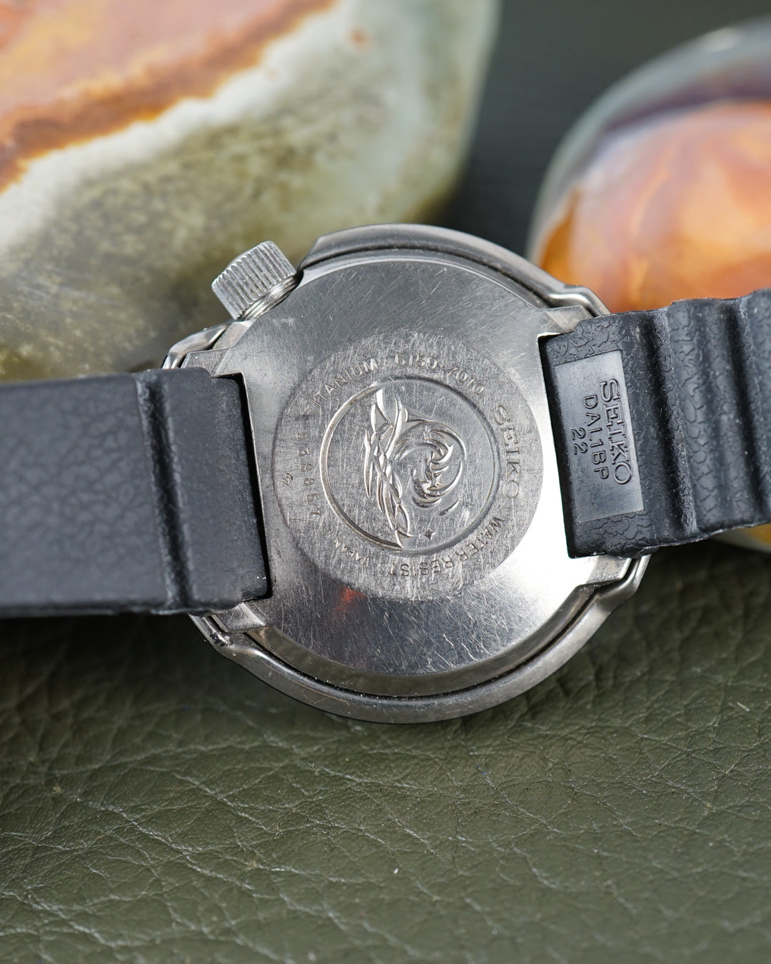 1975s Seiko "Grandfather Tuna" ref.6159-7010 with its original rubber strap