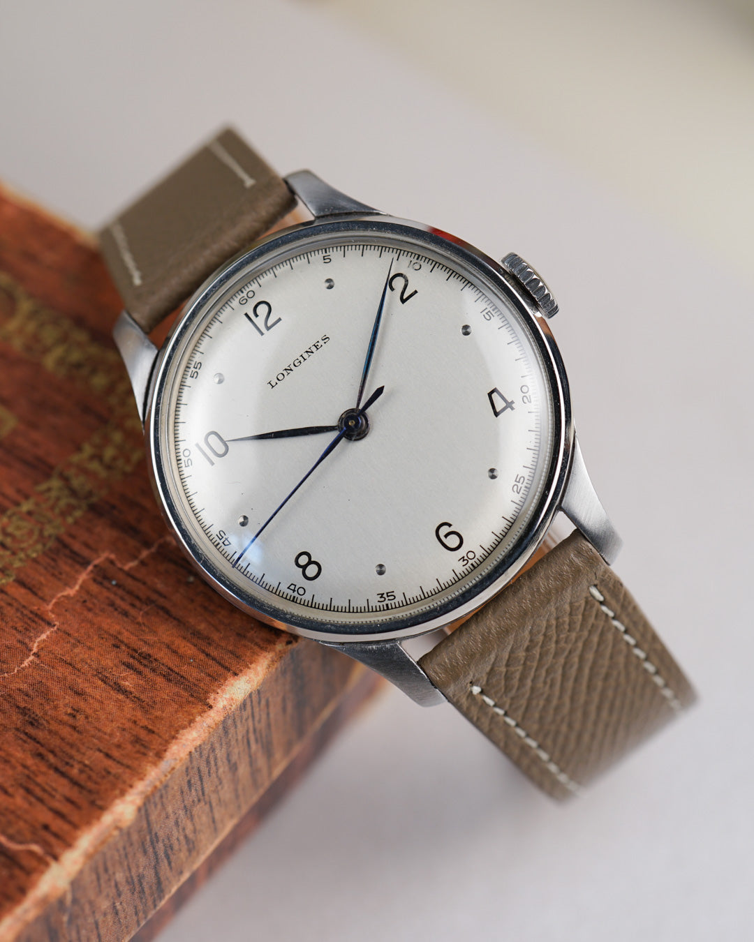 1940s Longines Oversized steel watch ref. 5045