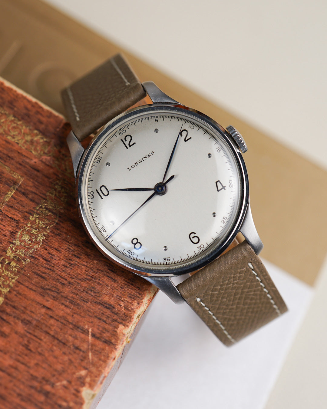 1940s Longines Oversized steel watch ref. 5045