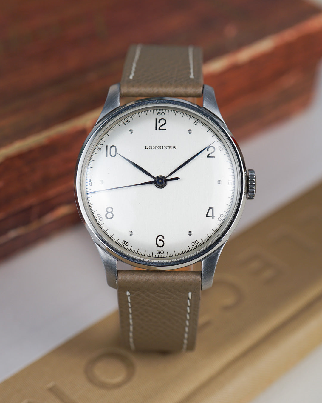1940s Longines Oversized steel watch ref. 5045