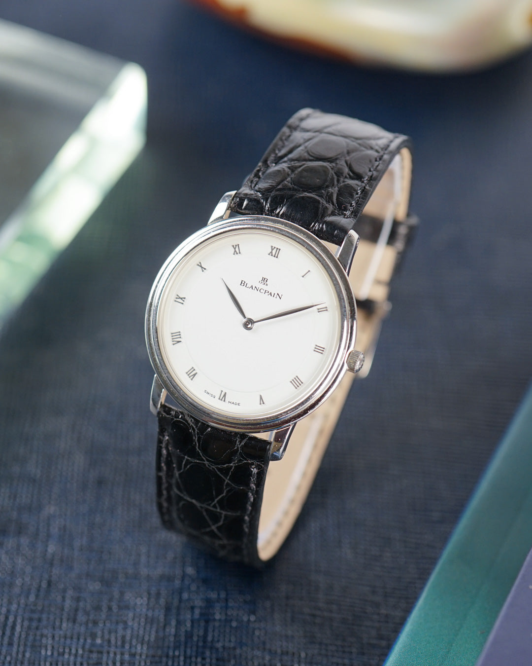 1990s Blancpain Villeret ultra thin in Platinum