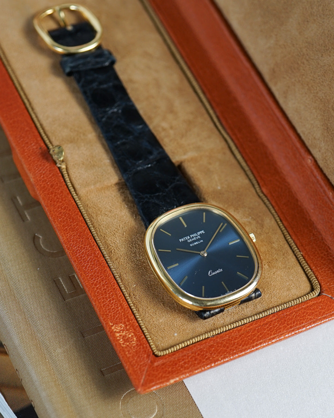 1980s Patek Philippe Golden Ellipse ref. 3838 "Jumbo" Gübelin