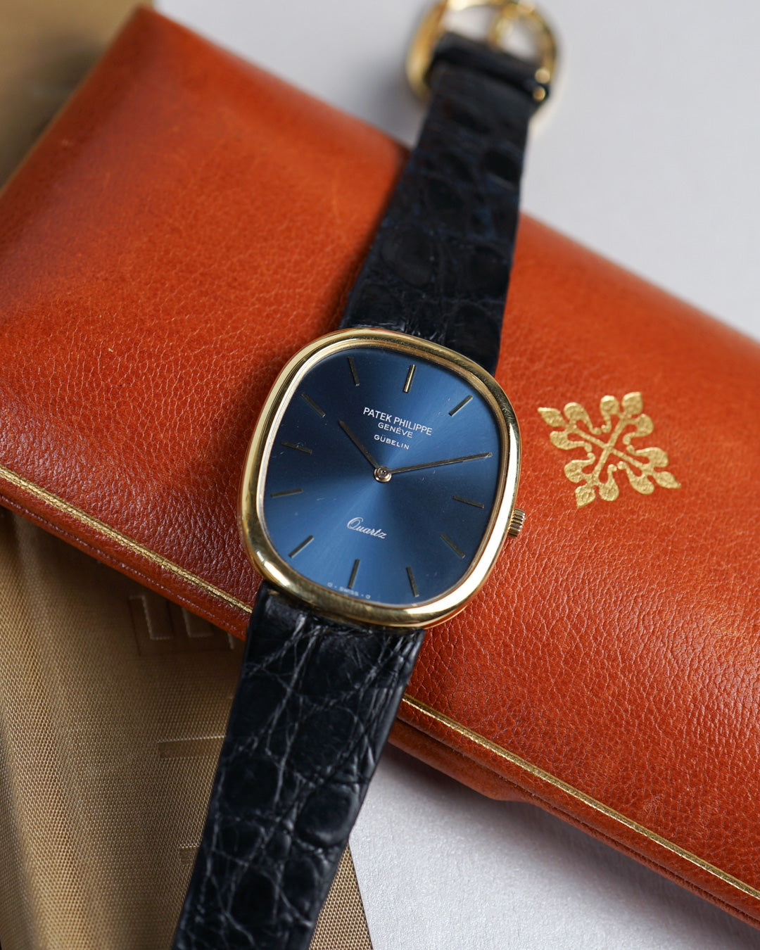 1980s Patek Philippe Golden Ellipse ref. 3838 "Jumbo" Gübelin