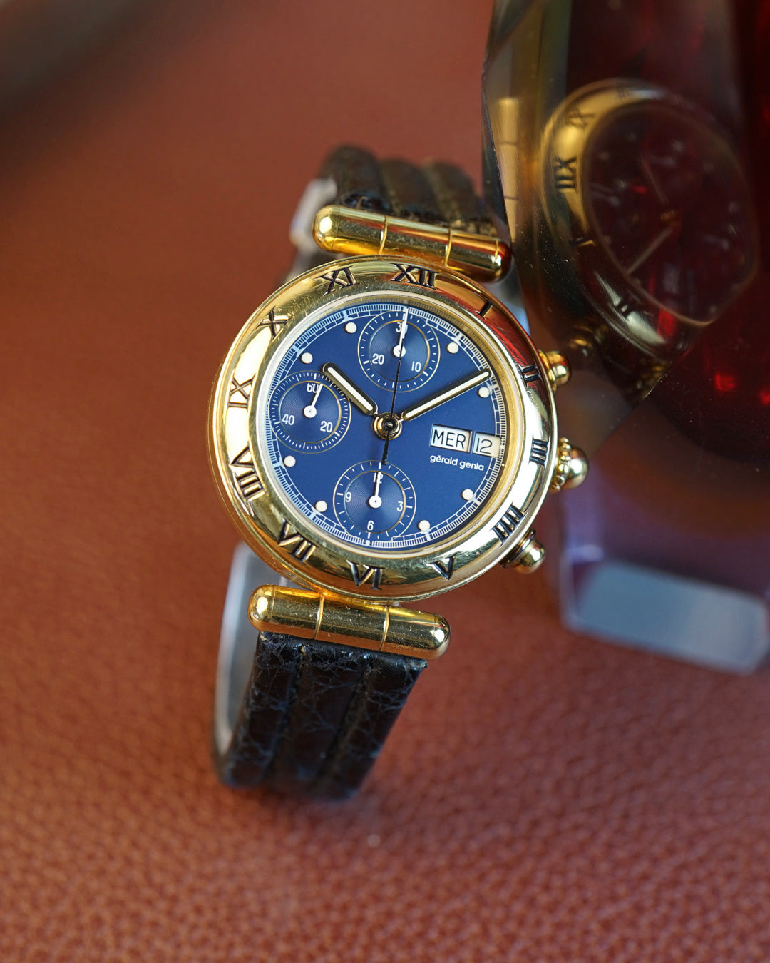 Gerald Genta chronograph in Yellow Gold aka. "Bomba" - Full Set