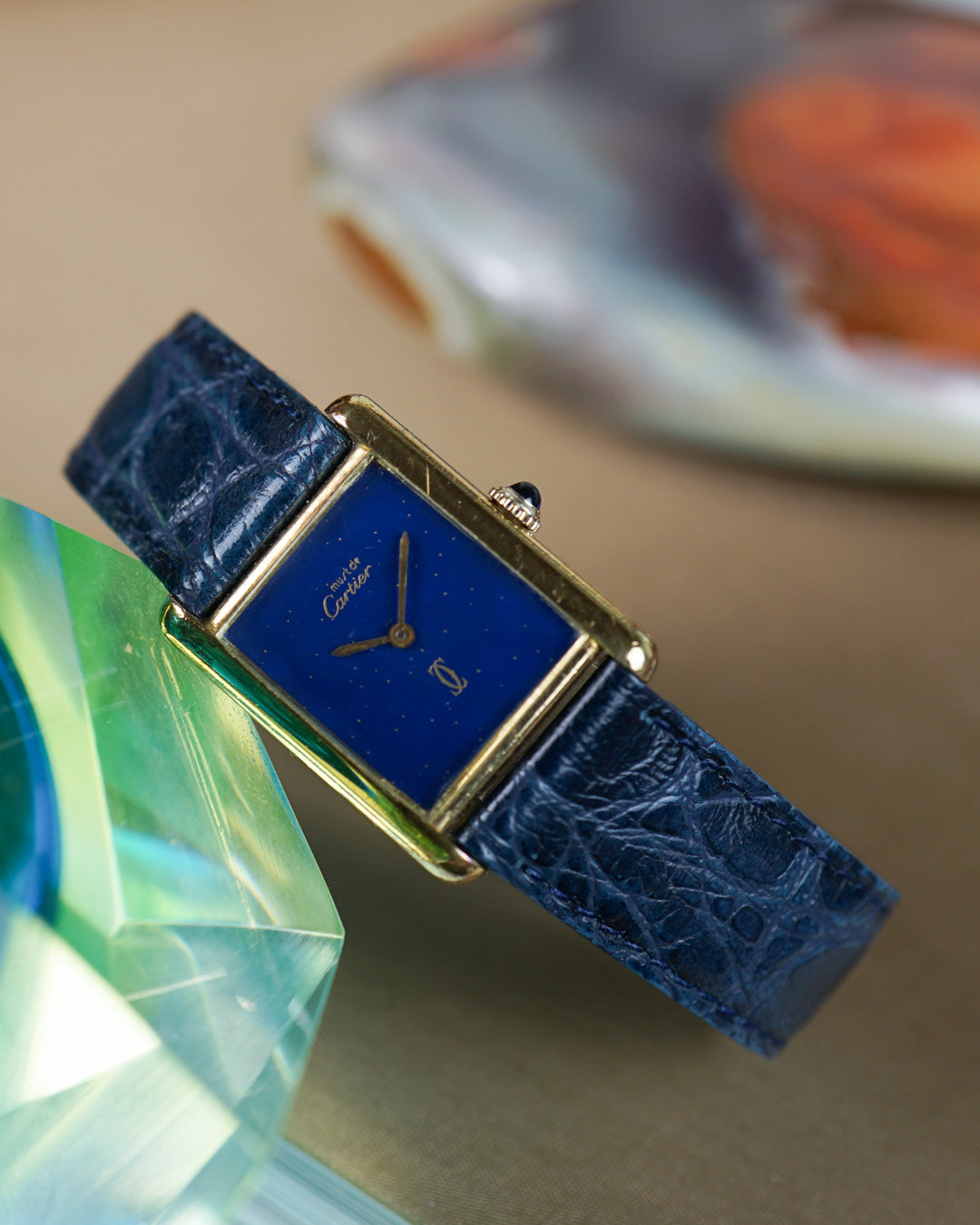 Cartier Tank Must de Cartier "lapis lazuli style" dial