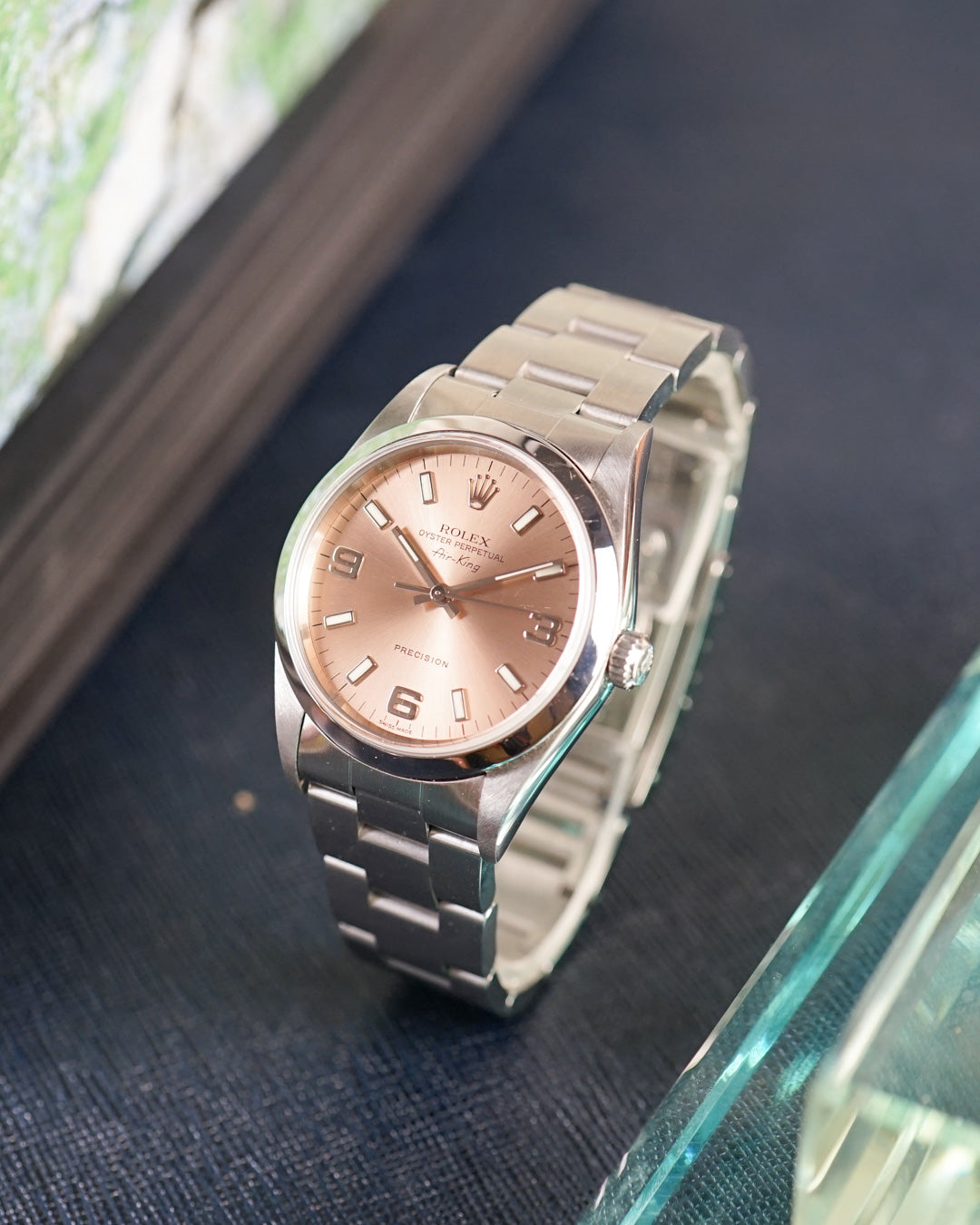 Rolex Air King réf. 14000M avec cadran saumon
