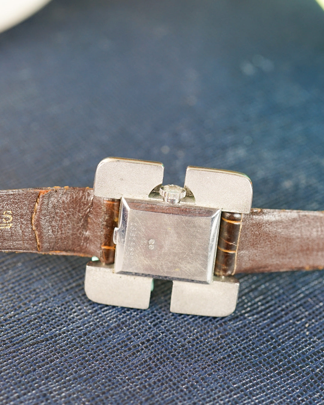 Longines Manzon Lady in sterling silver - Original strap & buckle