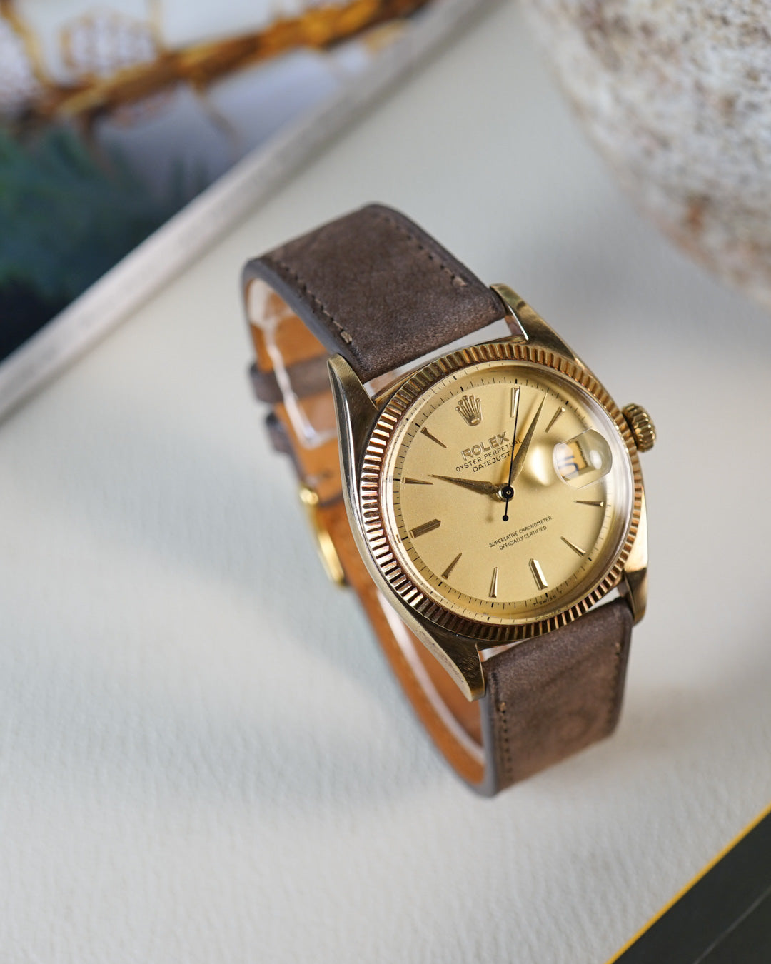 Rolex Datejust ref. 6605 in 18k yellow gold