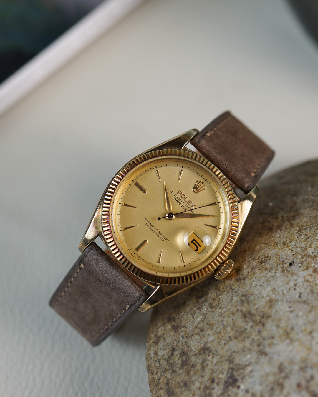 Rolex Datejust ref. 6605 in 18k yellow gold