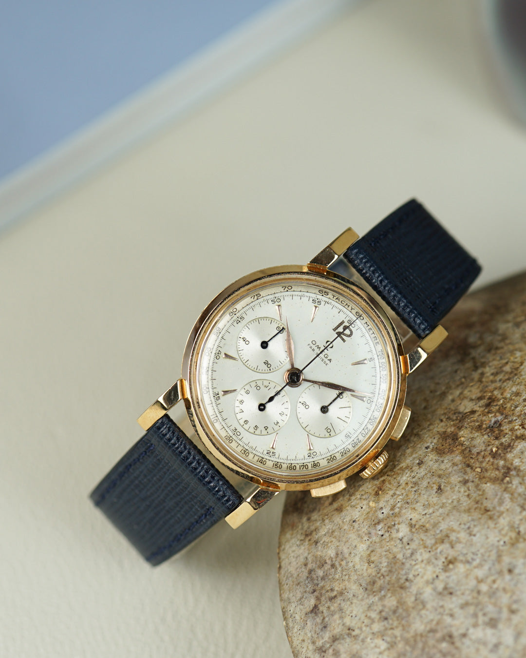 Omega Vintage Chronograph Caliber 321 in a 18k rose gold French case