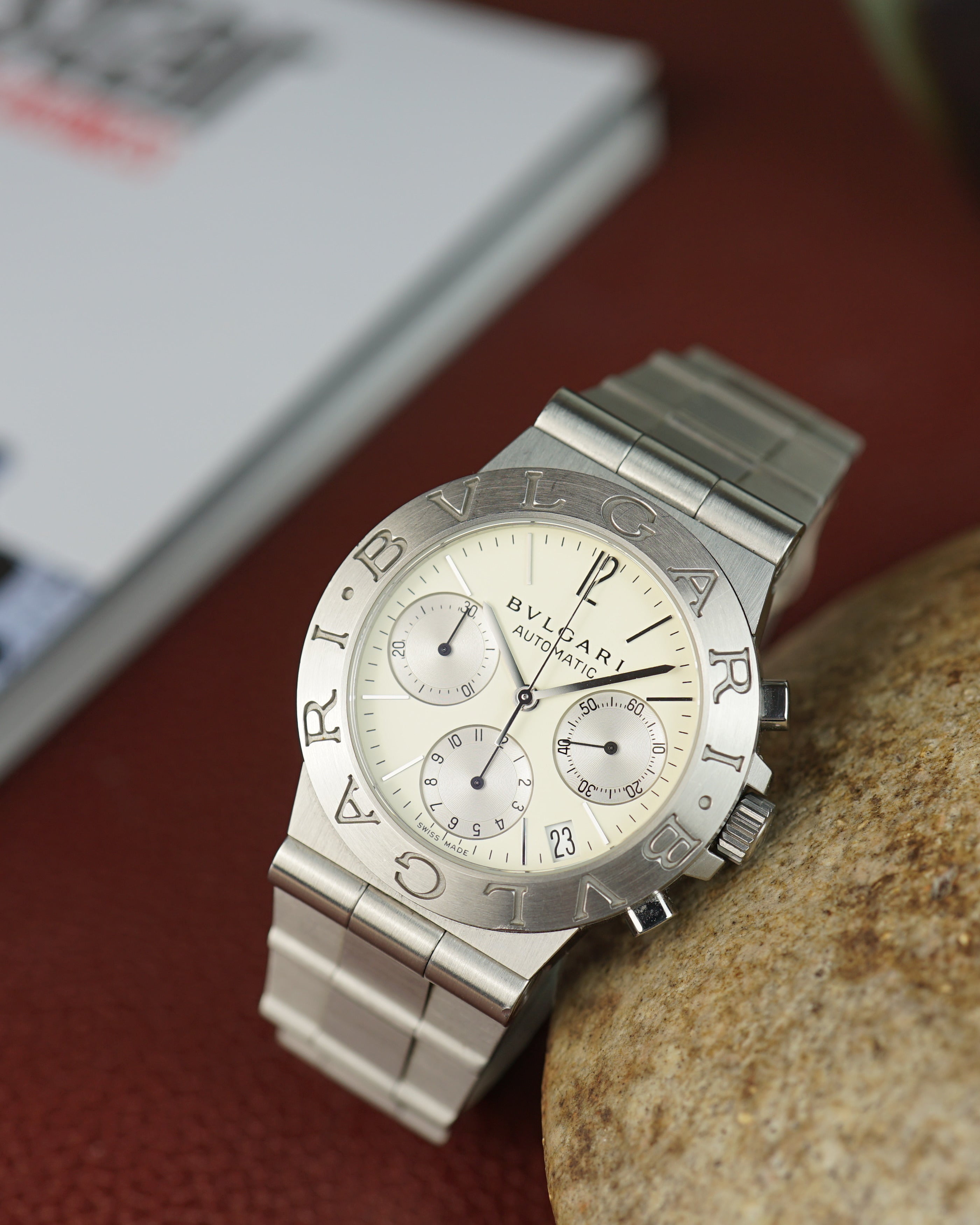Bulgari Diagono Chronograph with cream dial