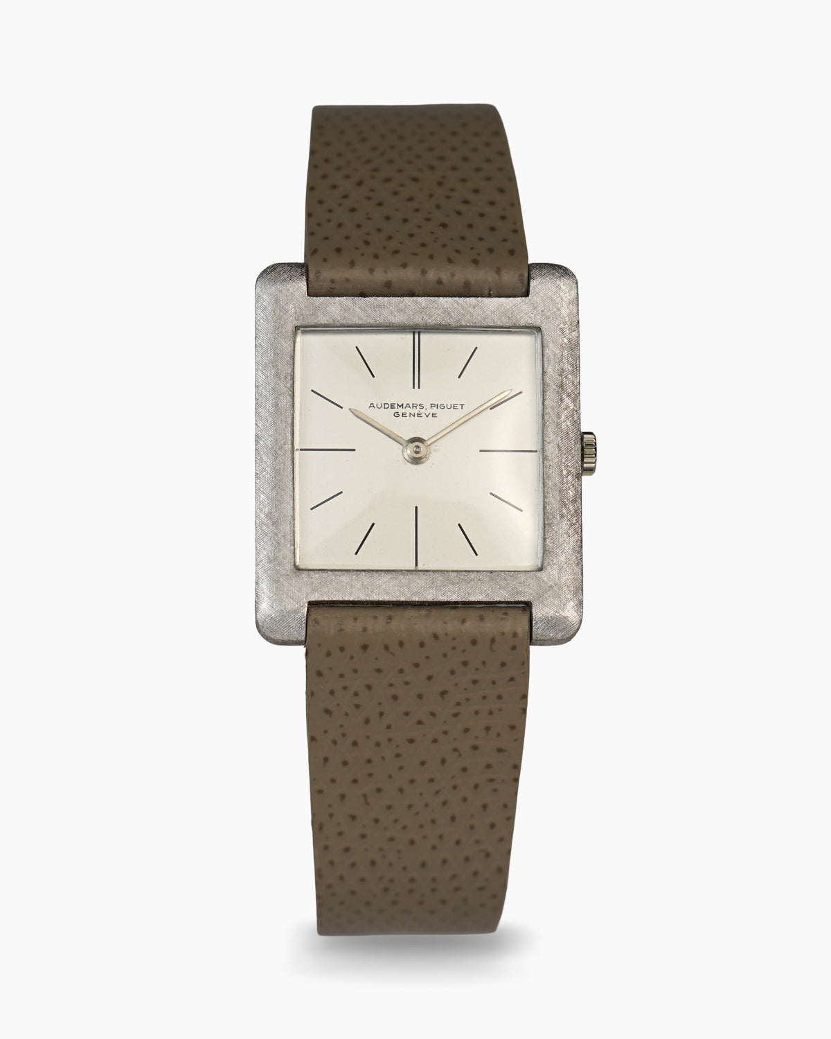 Audemars Piguet Tank in white gold, florentine finish