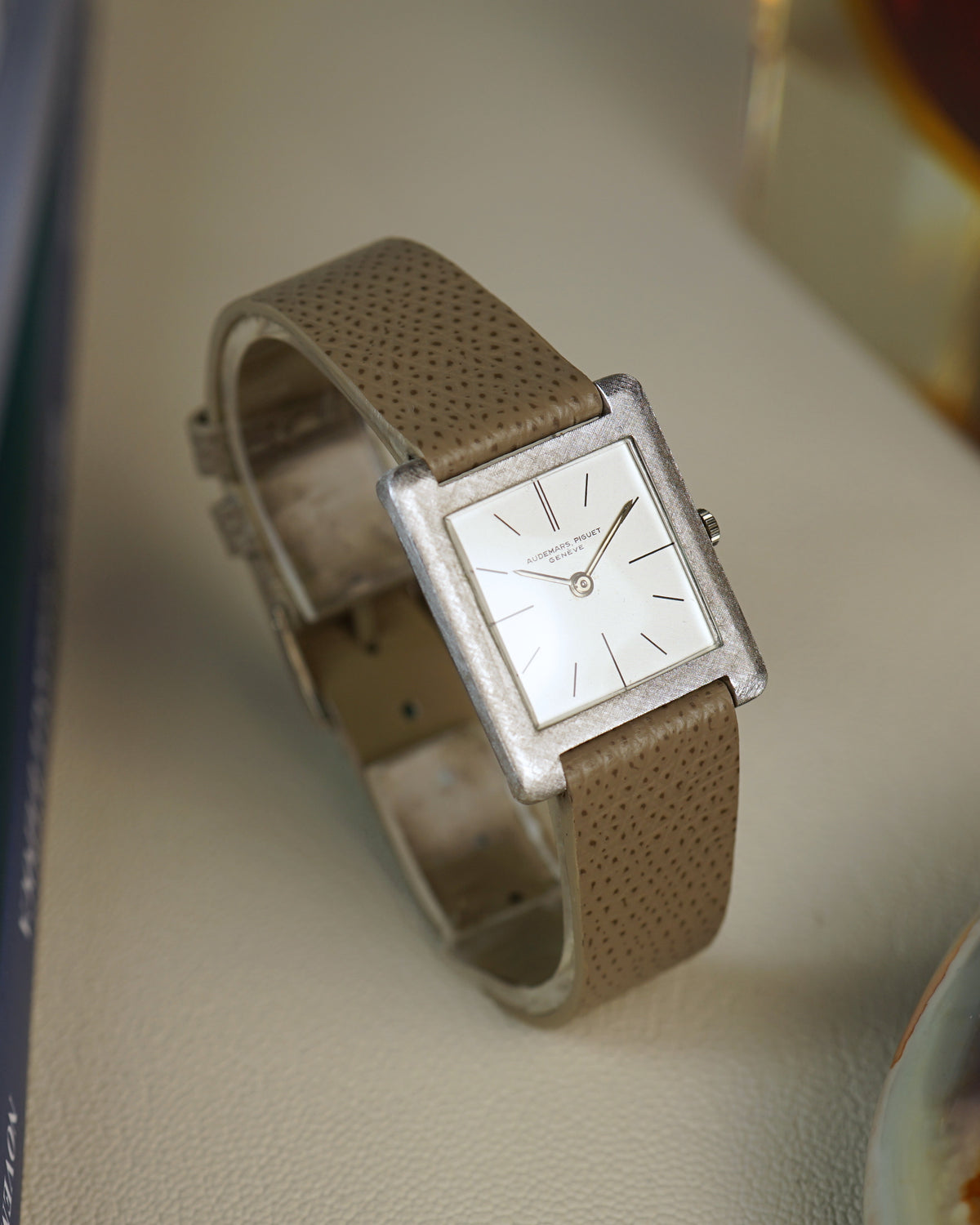 Audemars Piguet Tank in white gold, florentine finish