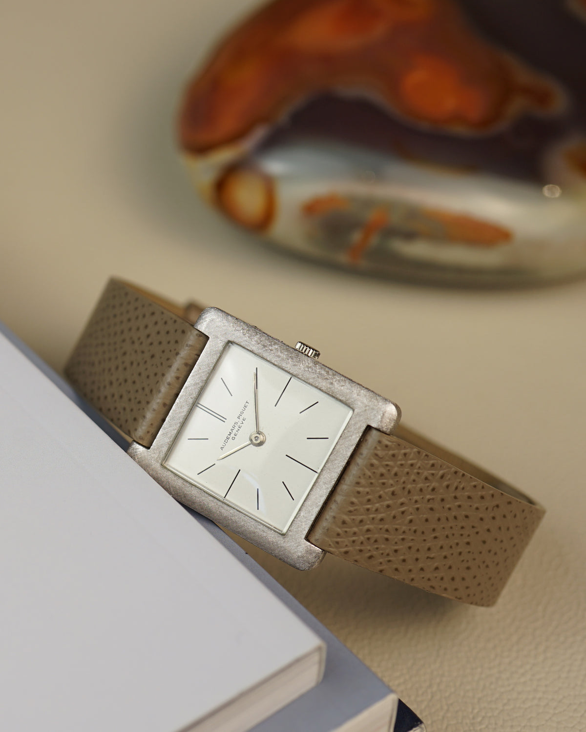 Audemars Piguet Tank in white gold, florentine finish