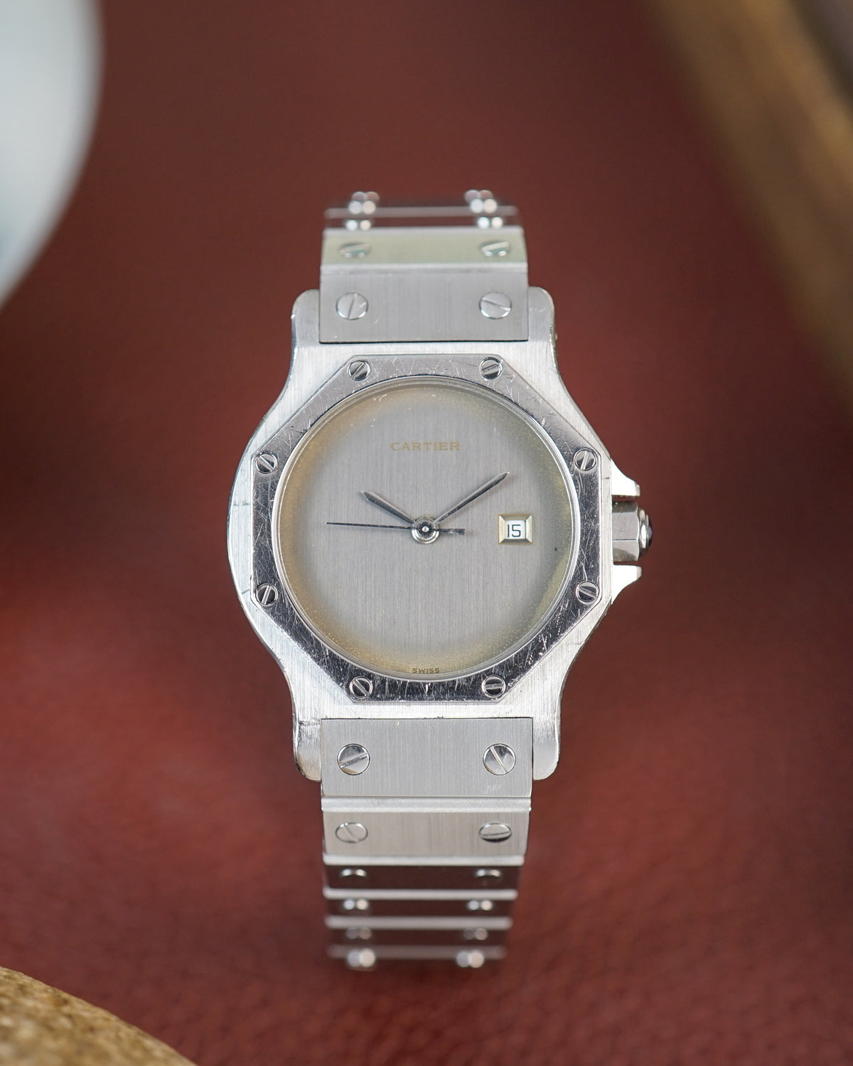 Cartier Santos Octogon Large ref. 2965 with grey ghost tropical dial