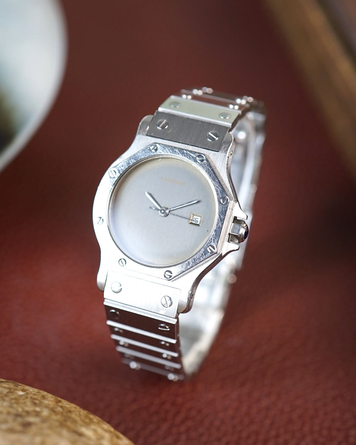 Cartier Santos Octogon Large ref. 2965 with grey ghost tropical dial