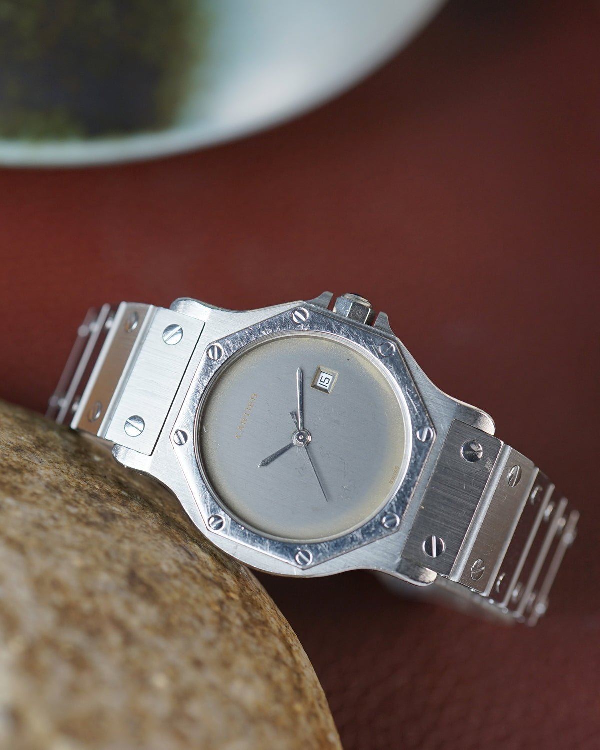 Cartier Santos Octogon Large ref. 2965 with grey ghost tropical dial