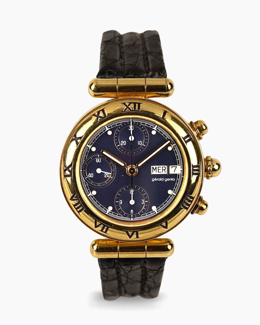 Gerald Genta chronograph in Yellow Gold aka. "Bomba" - Full Set